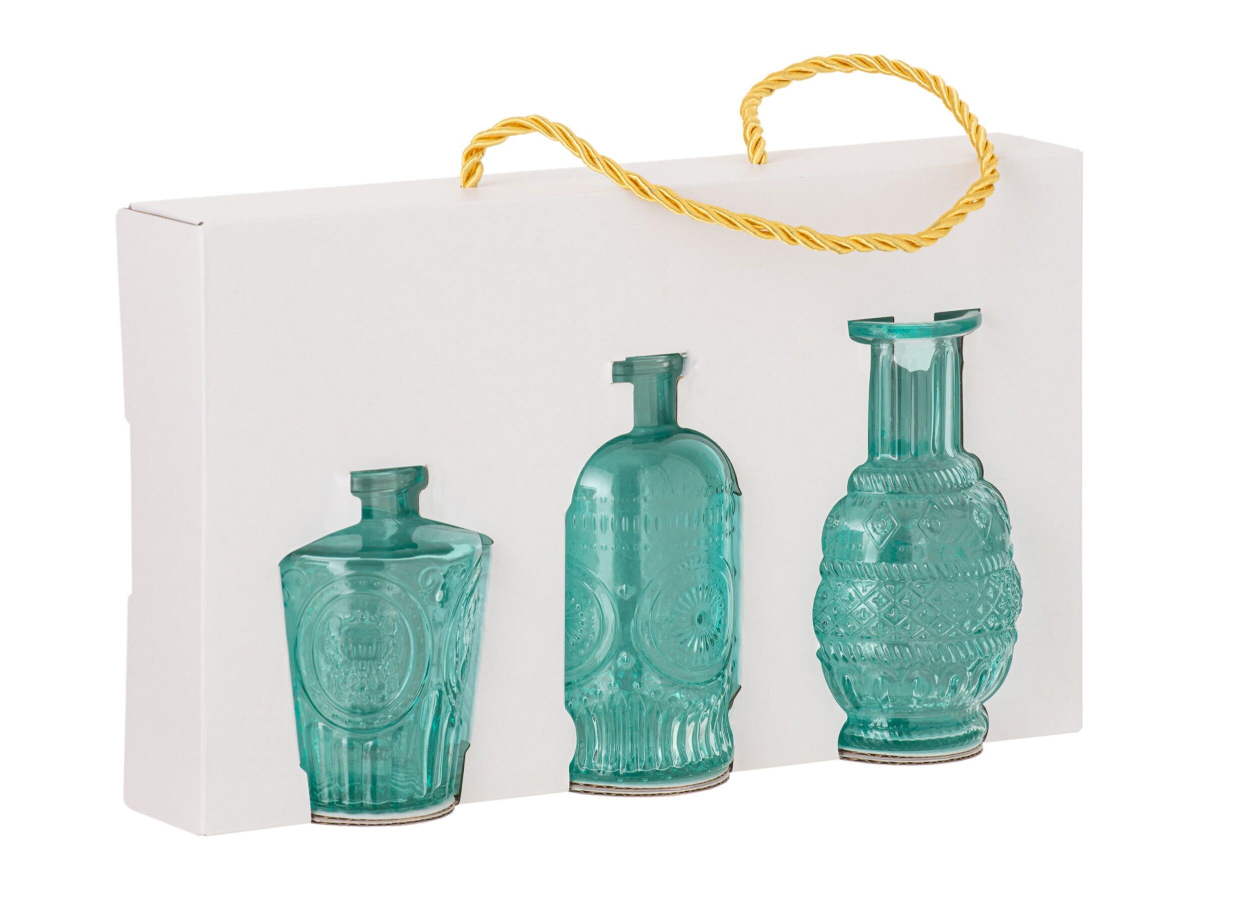 Aperçu - Vase Soliflore lot de 3 - verre - bleu