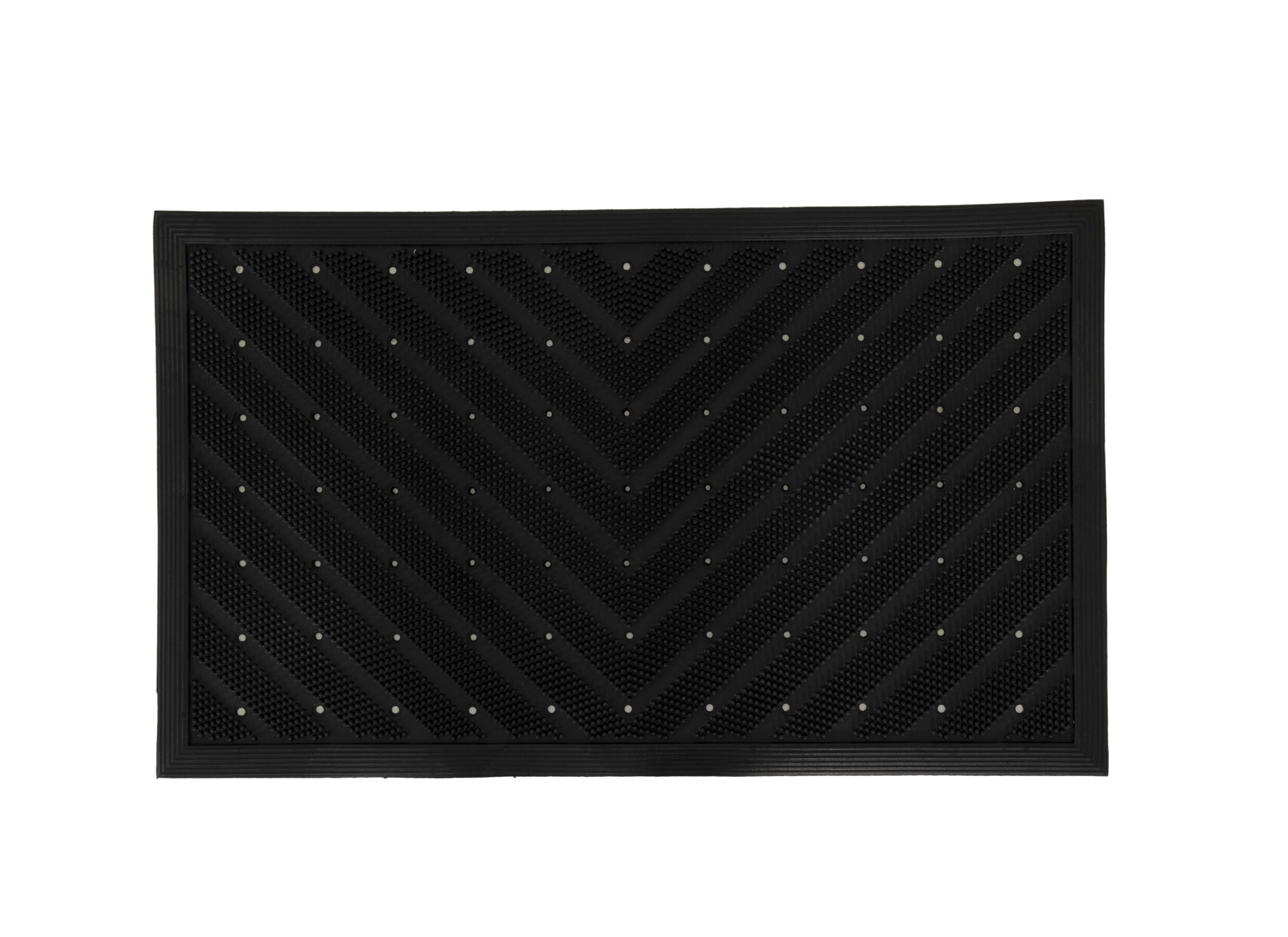 Deurmat Durab 75x45cm kunststof zwart