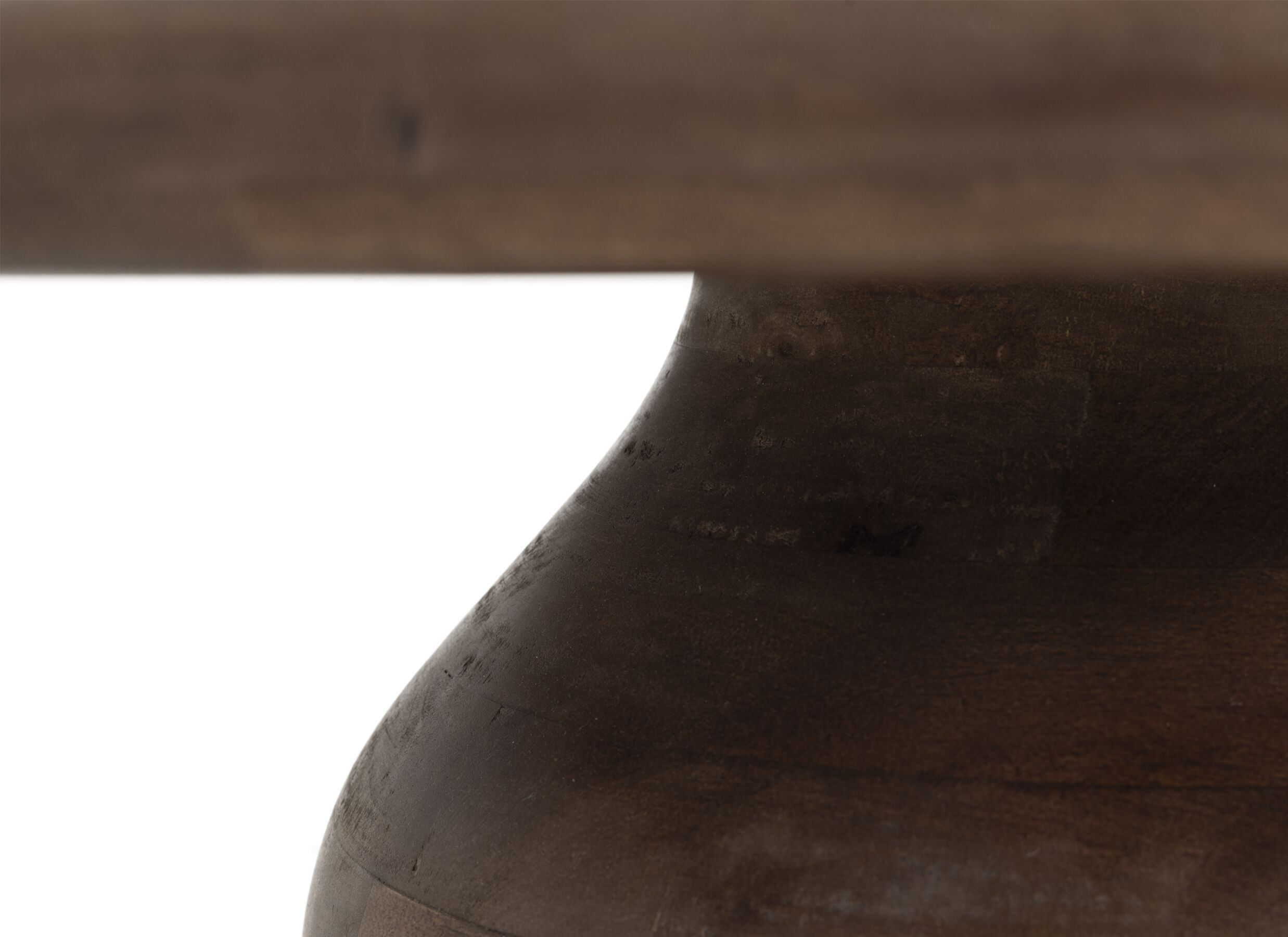 Detailfoto - Salontafel Mambo Ø80cm - mango massief - bruin