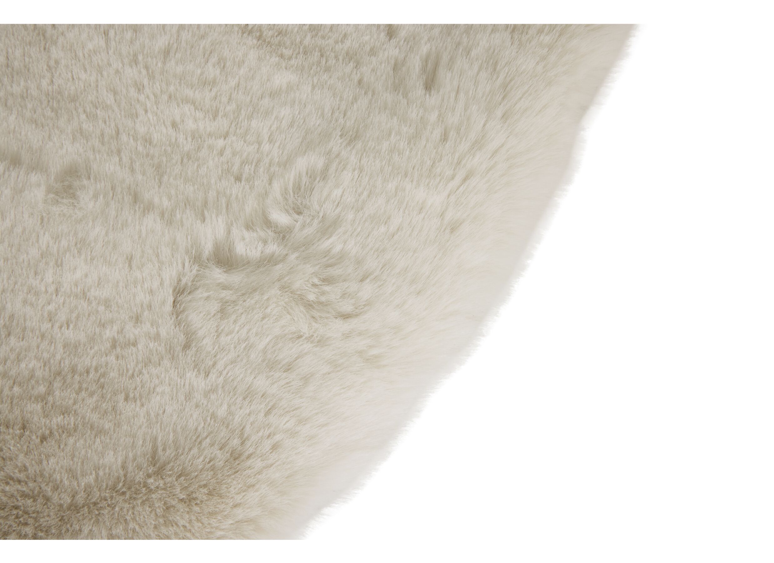 Detail - Tapis rond Serene Ø90cm - fausse fourrure - ivory