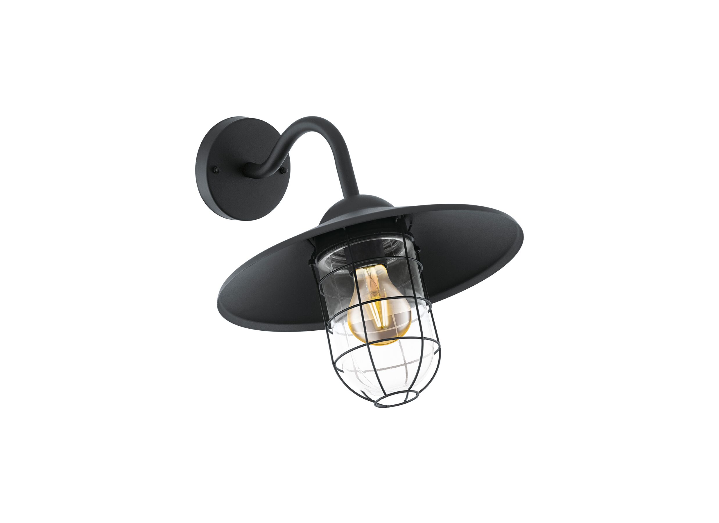 Wandlamp Melgoa zwart 60W E27