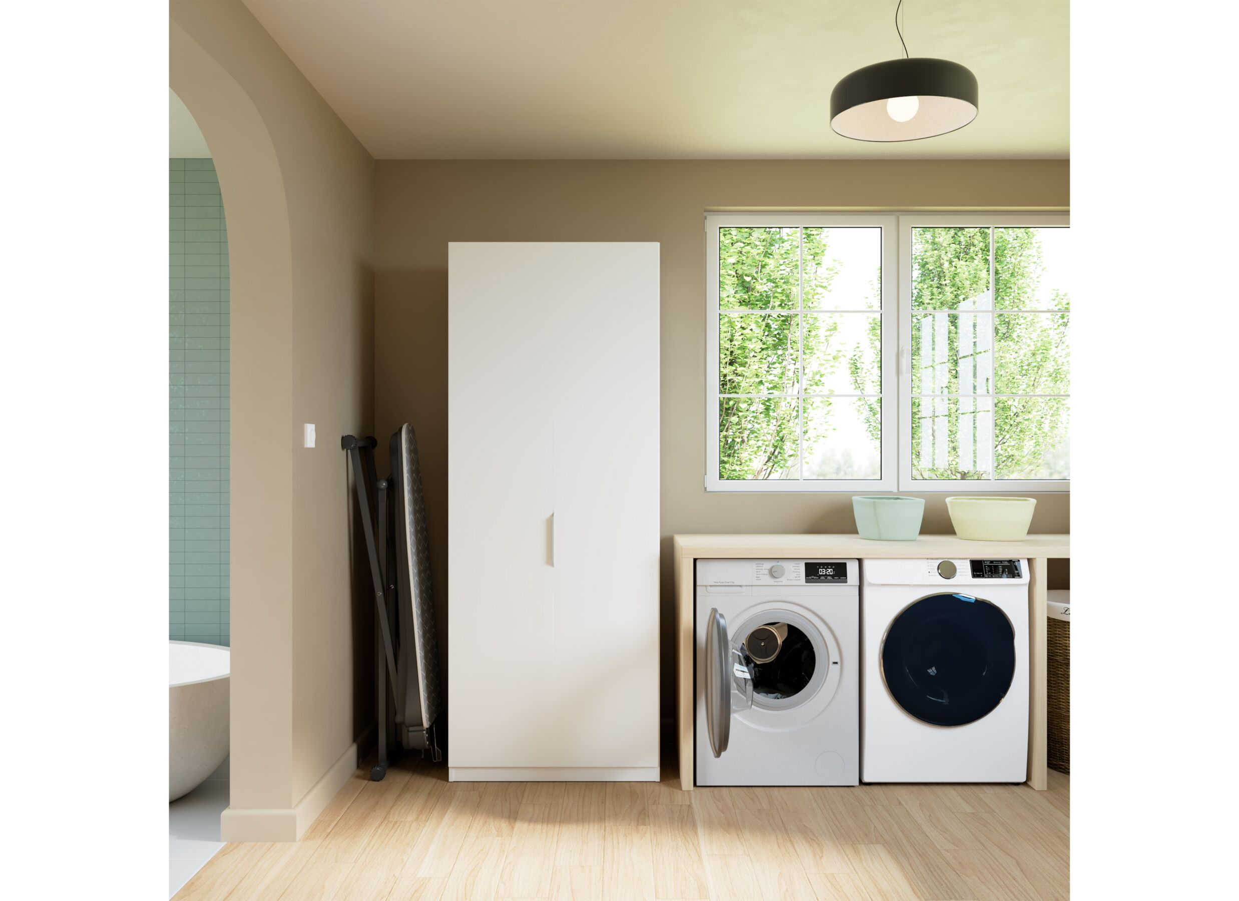 Foto ambiance - Armoire de rangement Ghost 79cm - décor - blanc