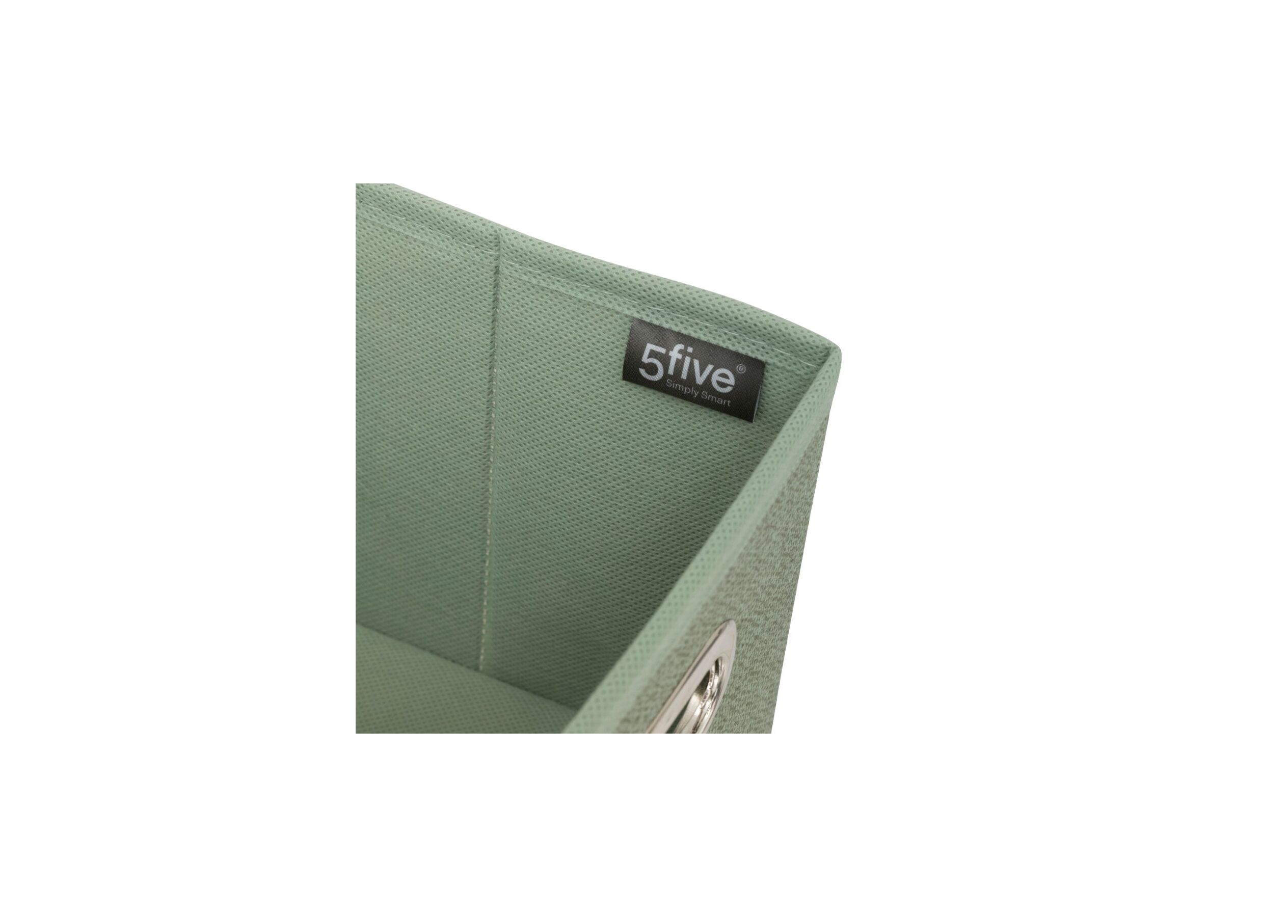 Detailfoto - Opbergbox 31x15cm - stof - saliegroen