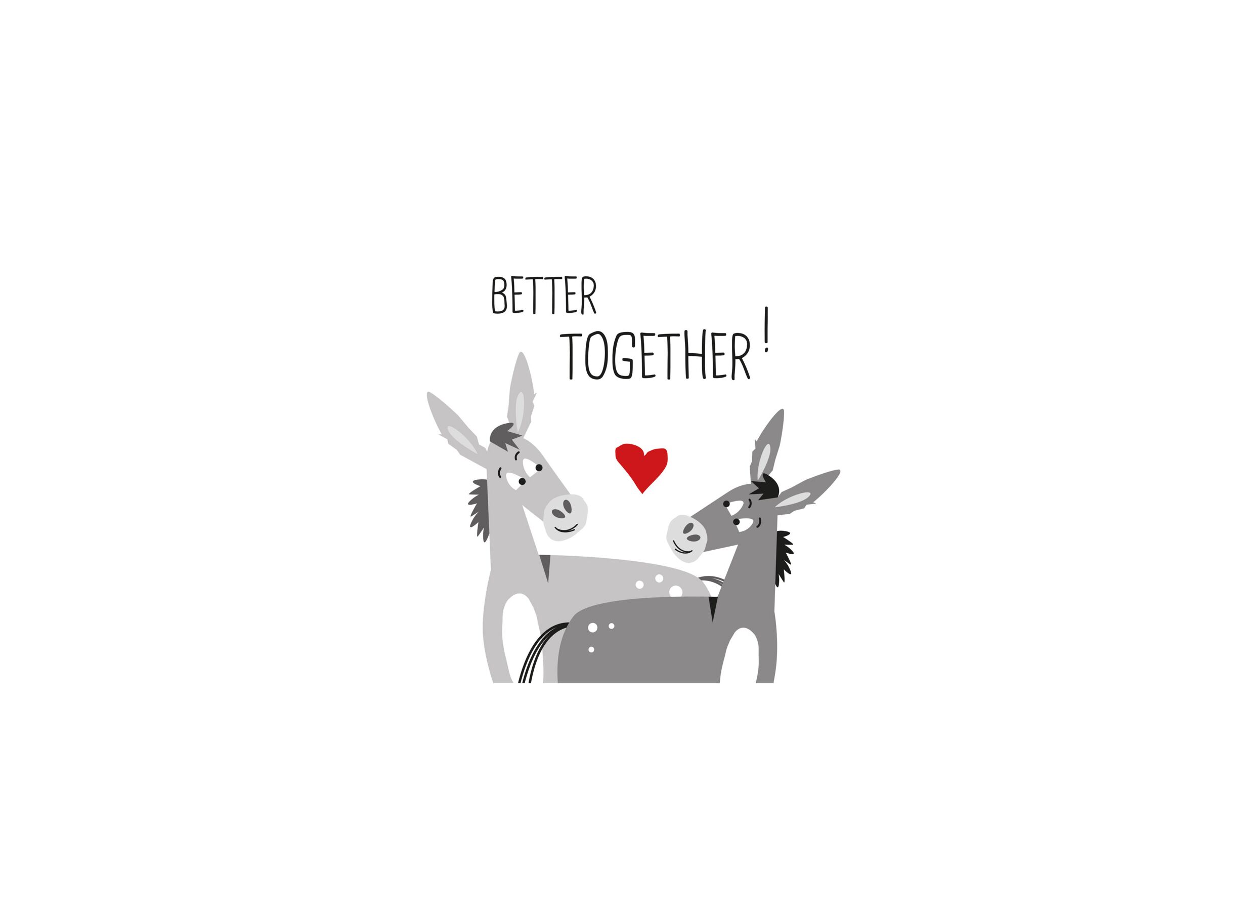 Serviette Donkey Love 33x33cm gris 20 pièces - Serviette Donkey Love 33x33cm gris 20 pièces