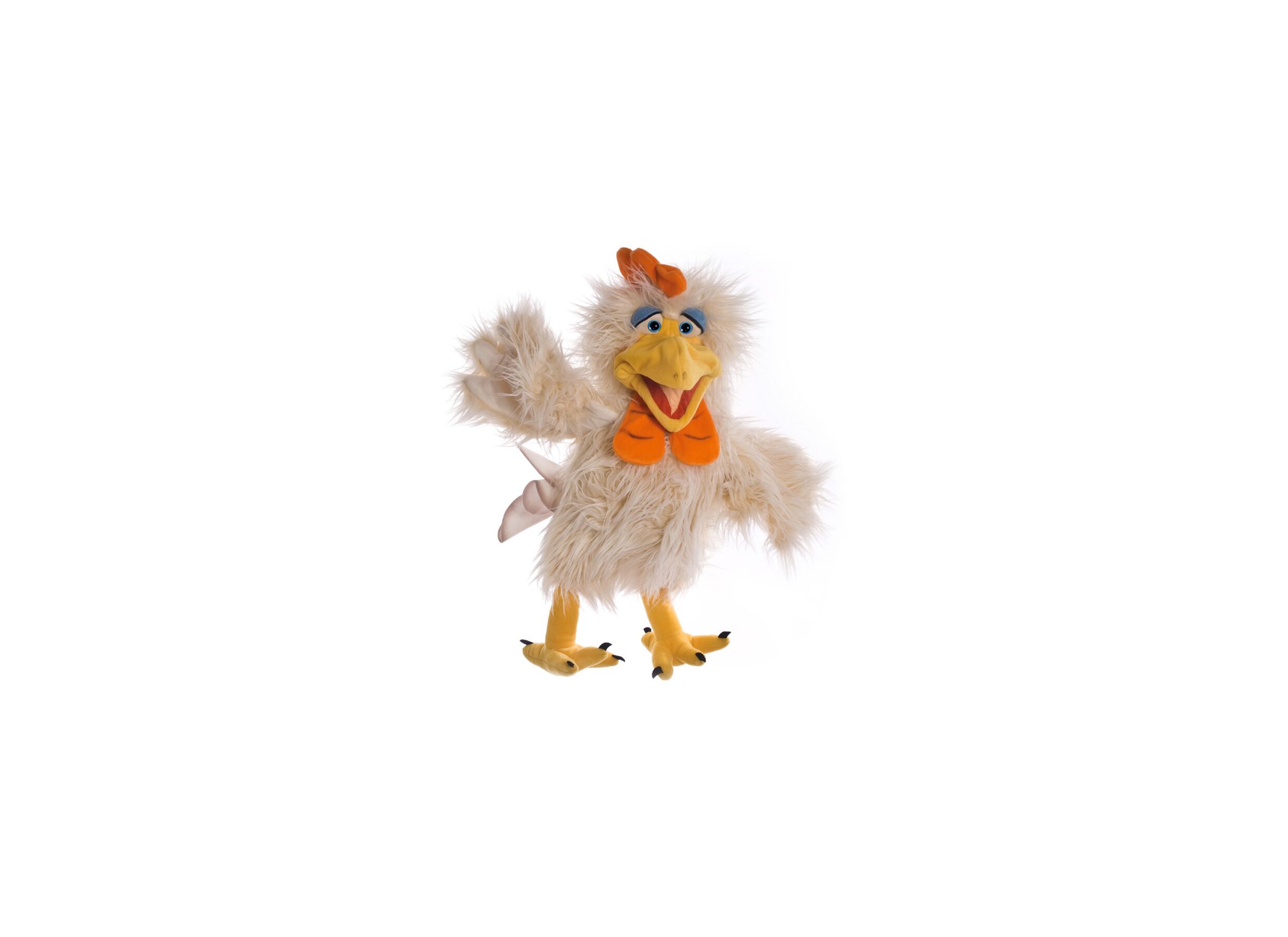 Plus Important - Marionnette à main Heini le coq H60cm - polyester - multicolore