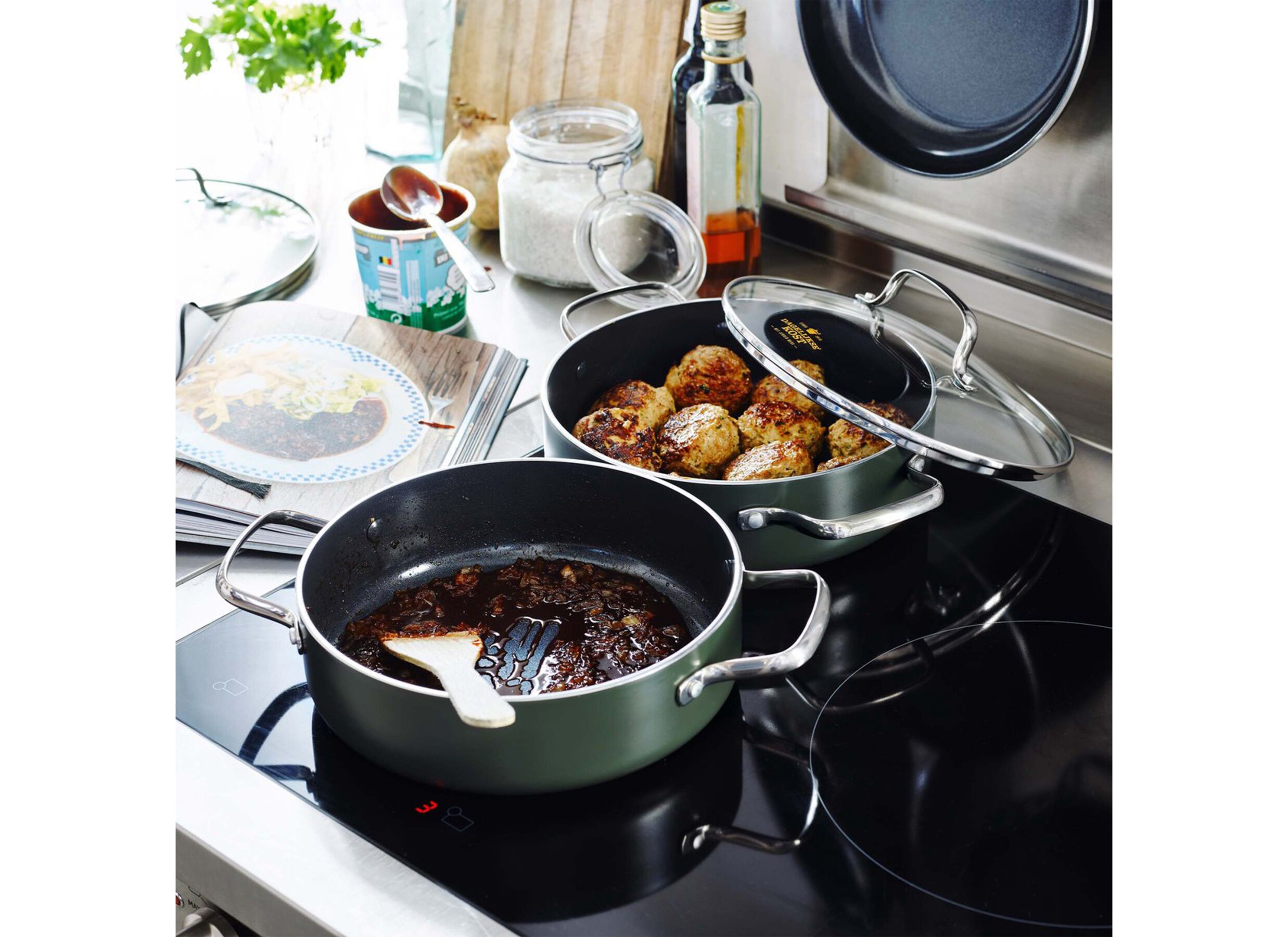 Foto ambiance - Dagelijkse Kost cocotte Ø24cm - aluminium - vert olive