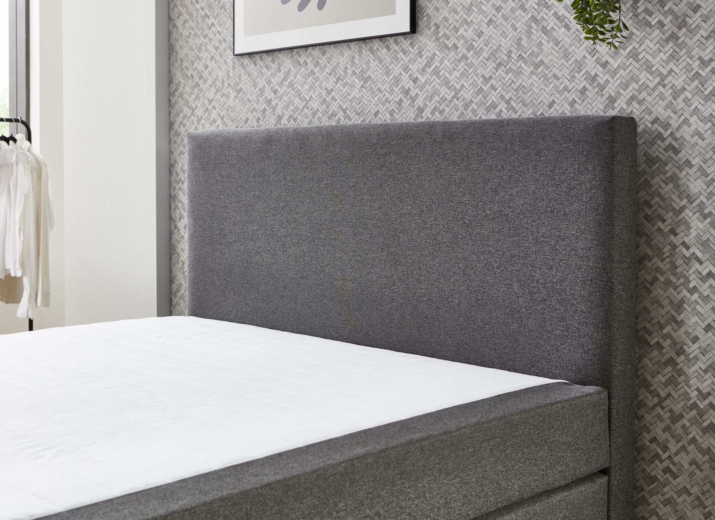 Sfeerfoto - Boxspring BX890 180x200cm - stof - middengrijs