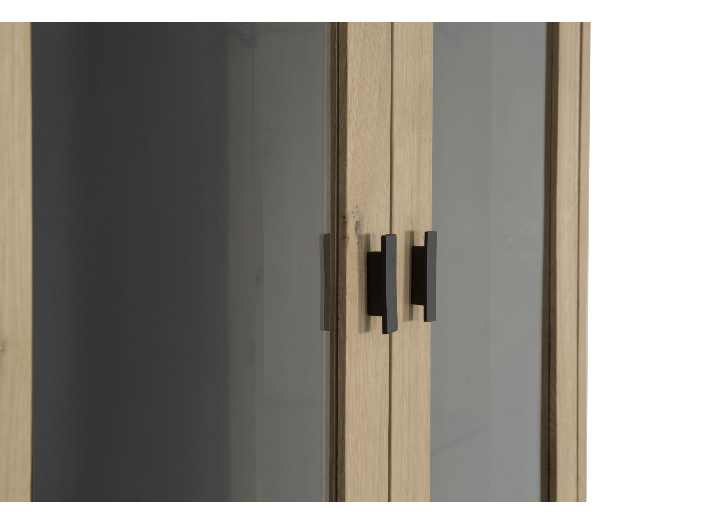 Vitrine Grimaldi 120cm - chêne massif - naturel