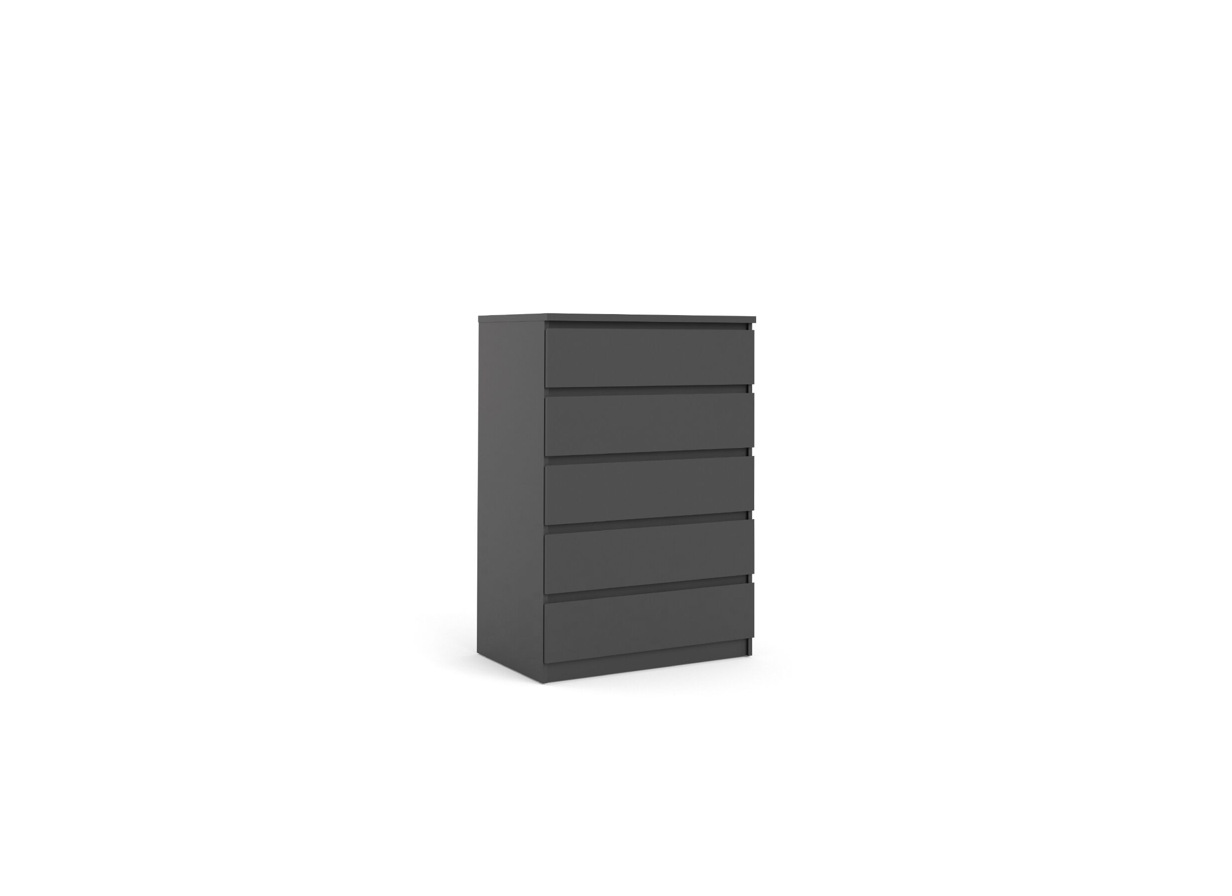 Commode Naia 77x50x112cm - Commode Naia 77x50x112cm - mélamine - noir mat