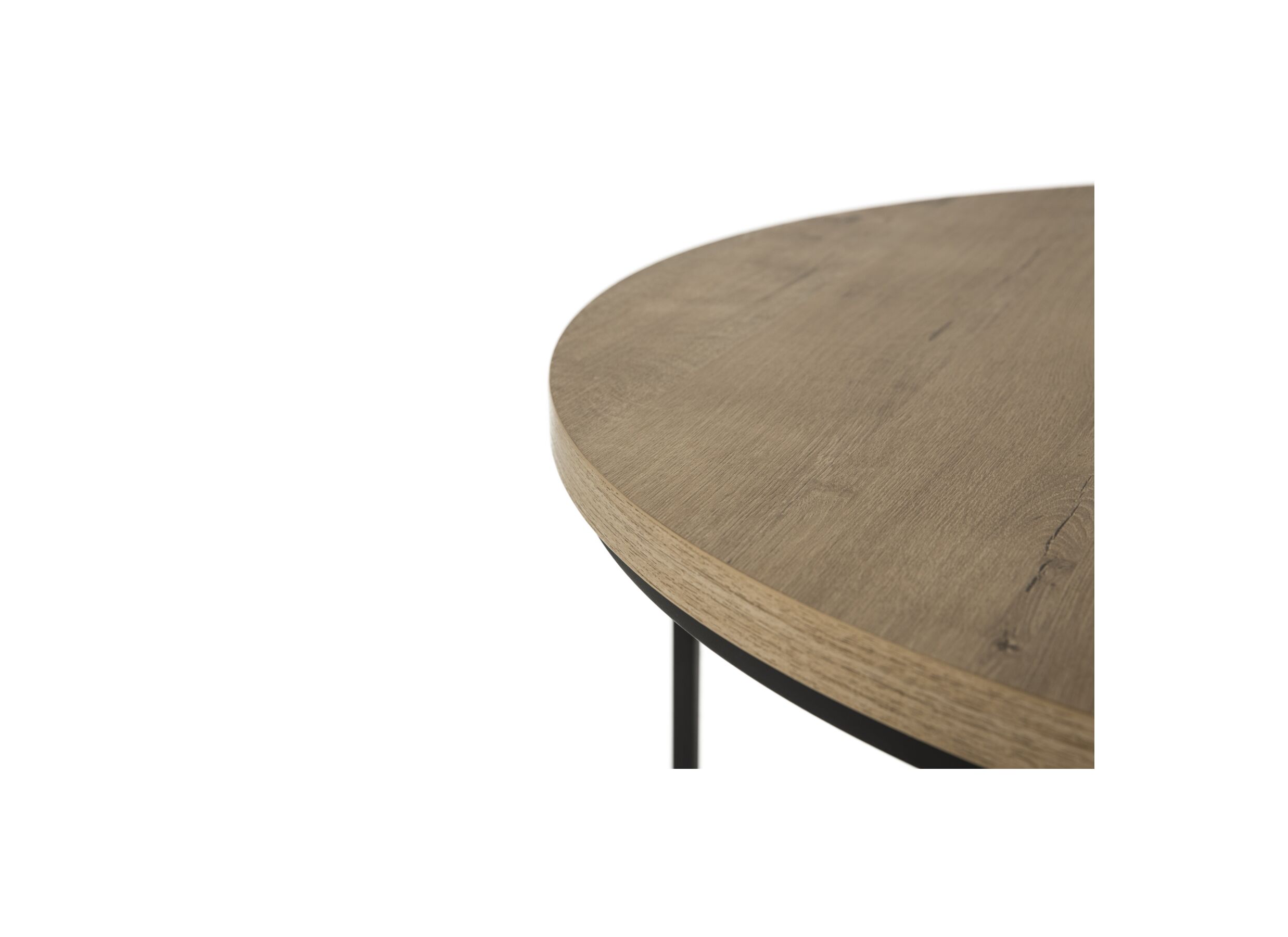 Detailfoto - Bijzettafel Cronos Ø80cm - decor eik - naturel - set van 3