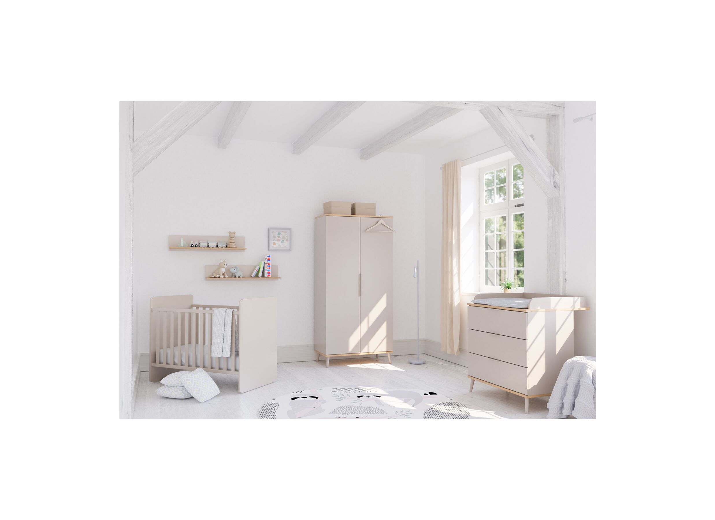 Photo ensemble - Commode avec table à langer Hazel 95x53x92cm