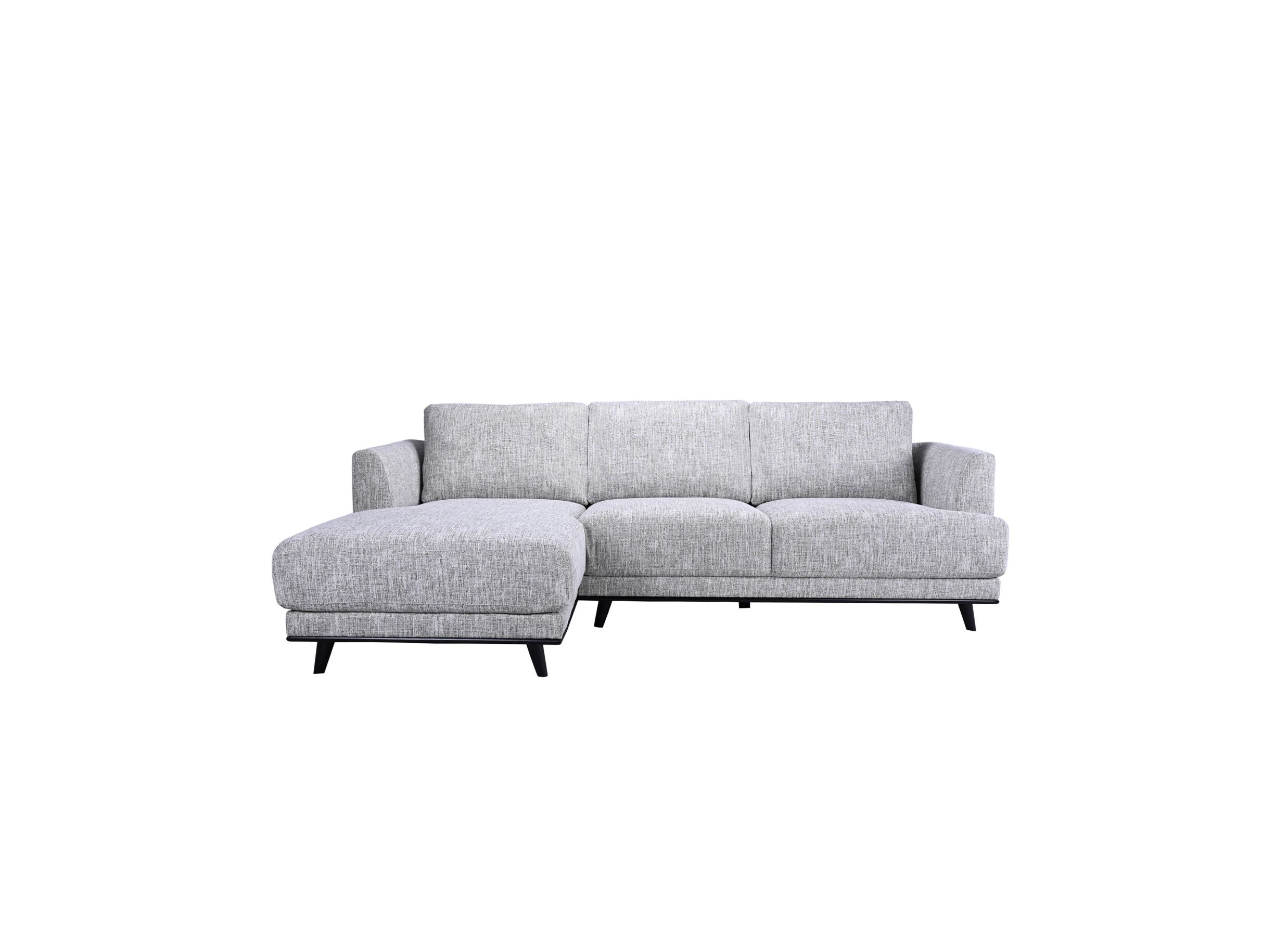Aperçu - Canapé d'angle Lambda 248,5x151cm - tissu - ivoire