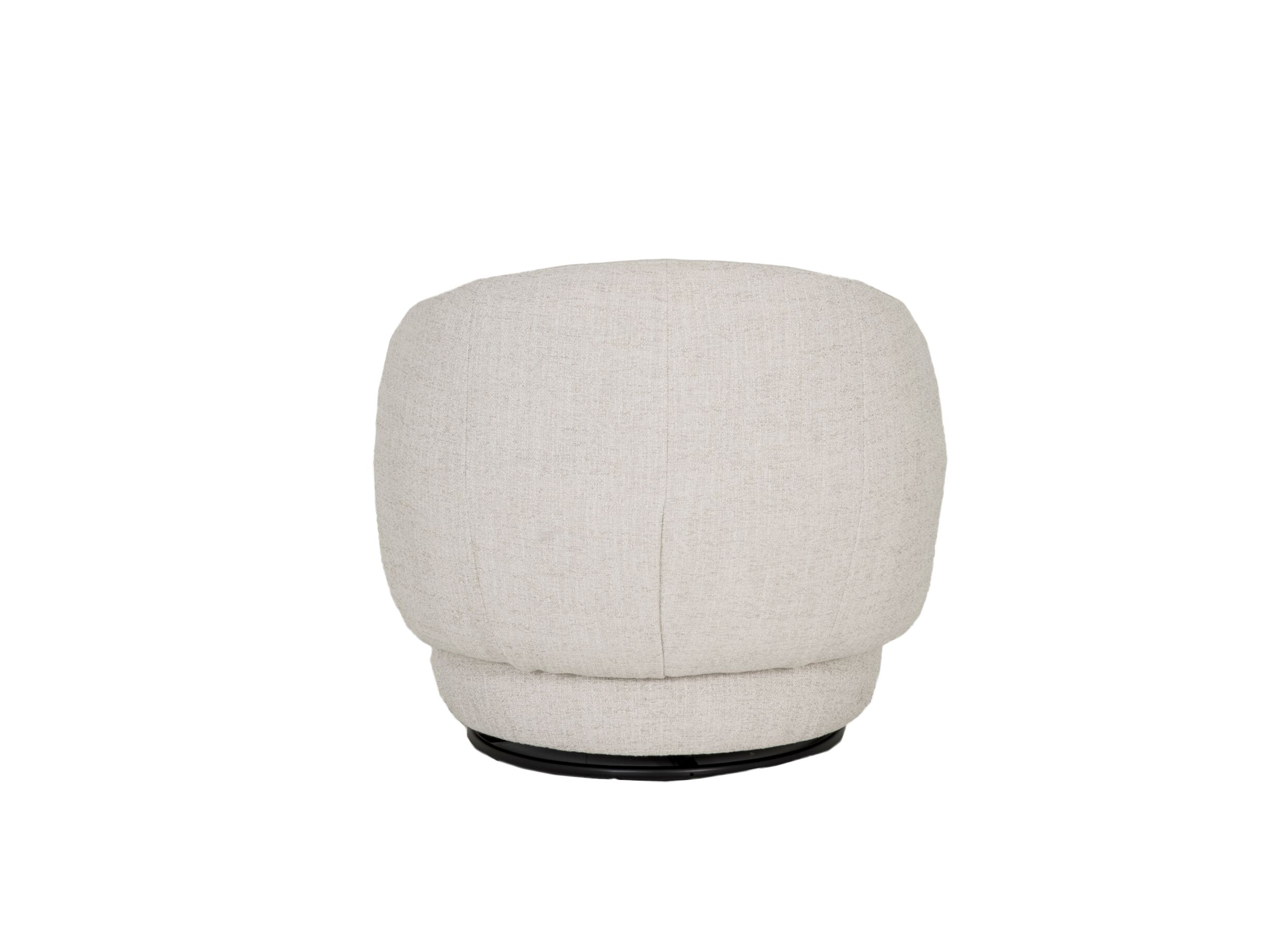 Aperçu - Fauteuil pivotant Pasoa Ø90x82cm - tissu - beige naturel