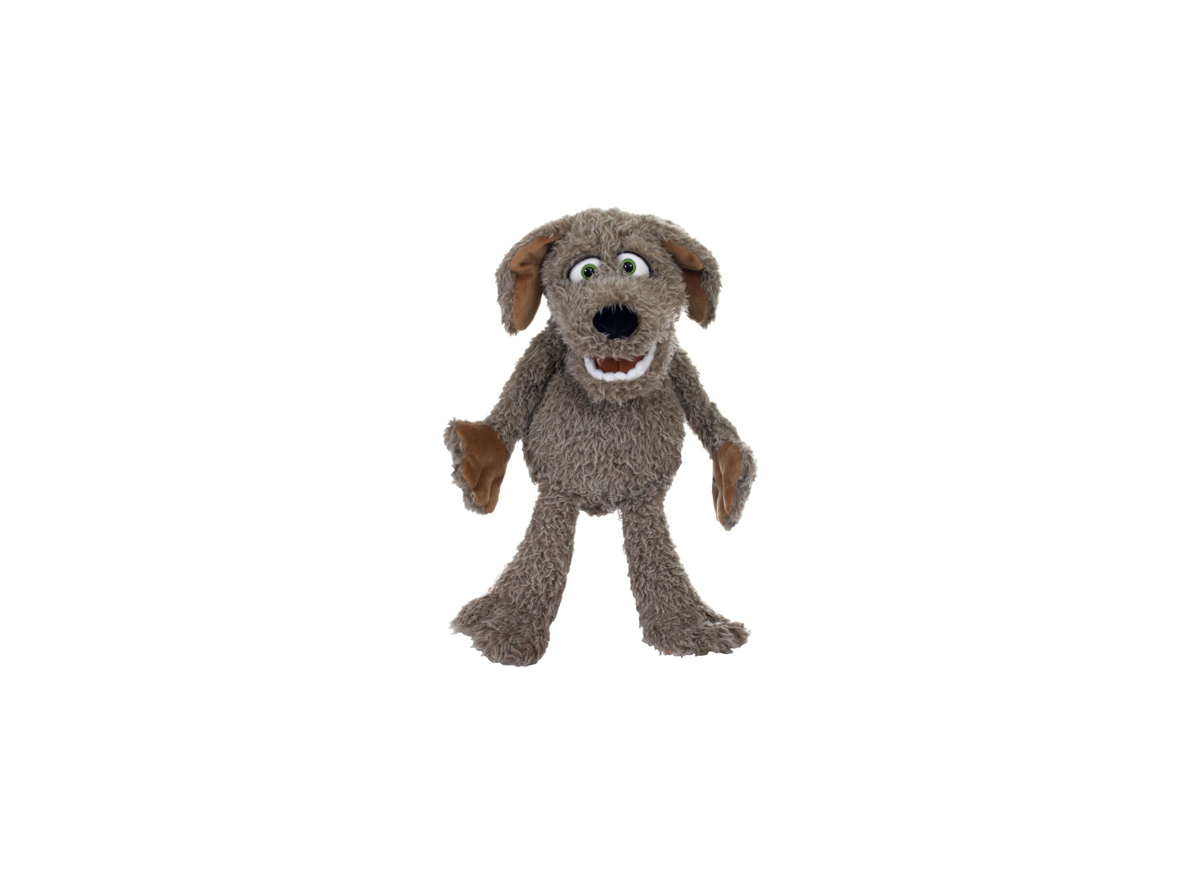 Plus Important - Marionnette à main Locke le petit chien H45cm - polyester - brun