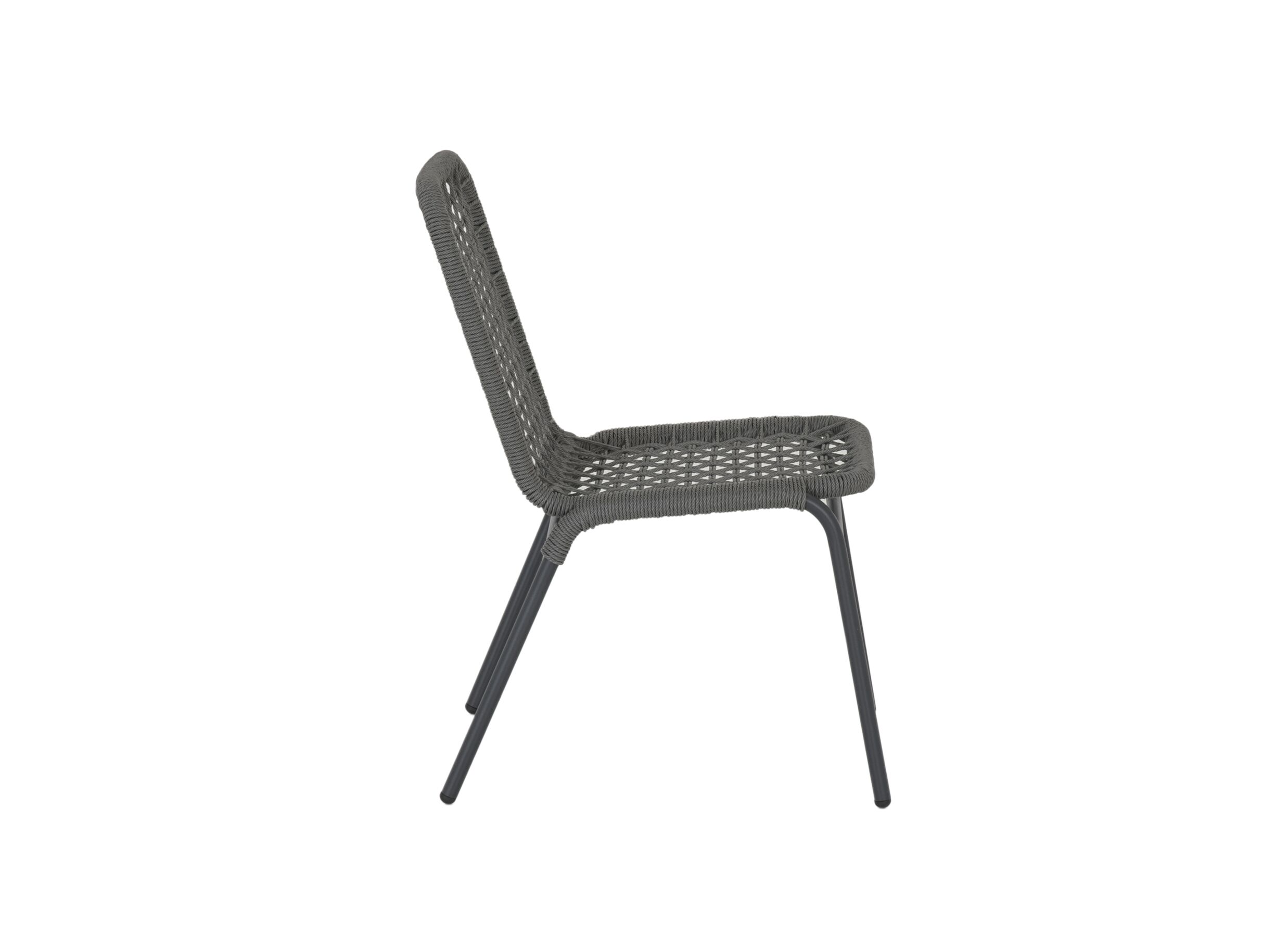 Chaise de jardin Hopi 55x61x81cm - artificial rattan - anthracite
