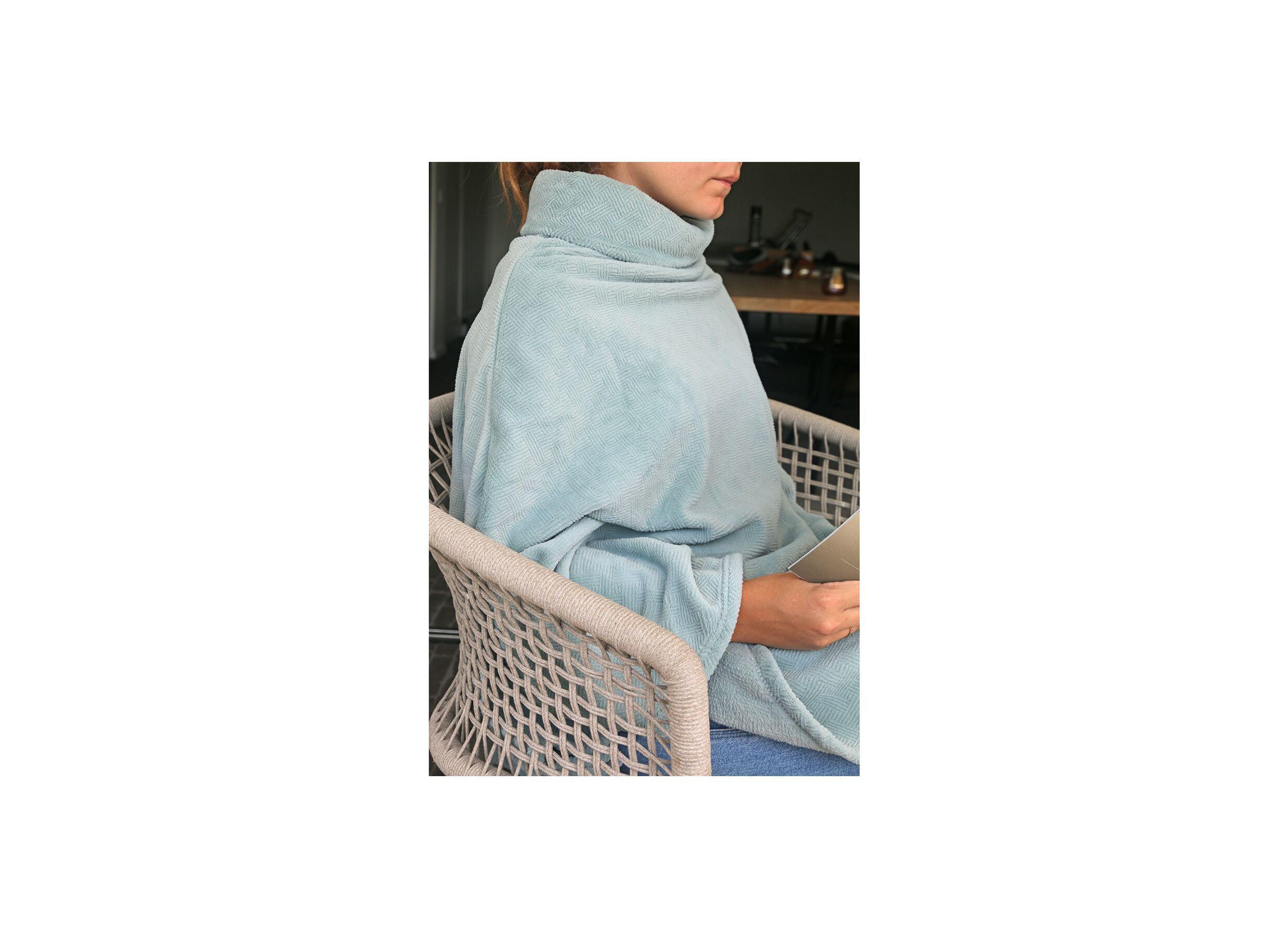 Plaid Antwerpen 150x200cm microfibre jade