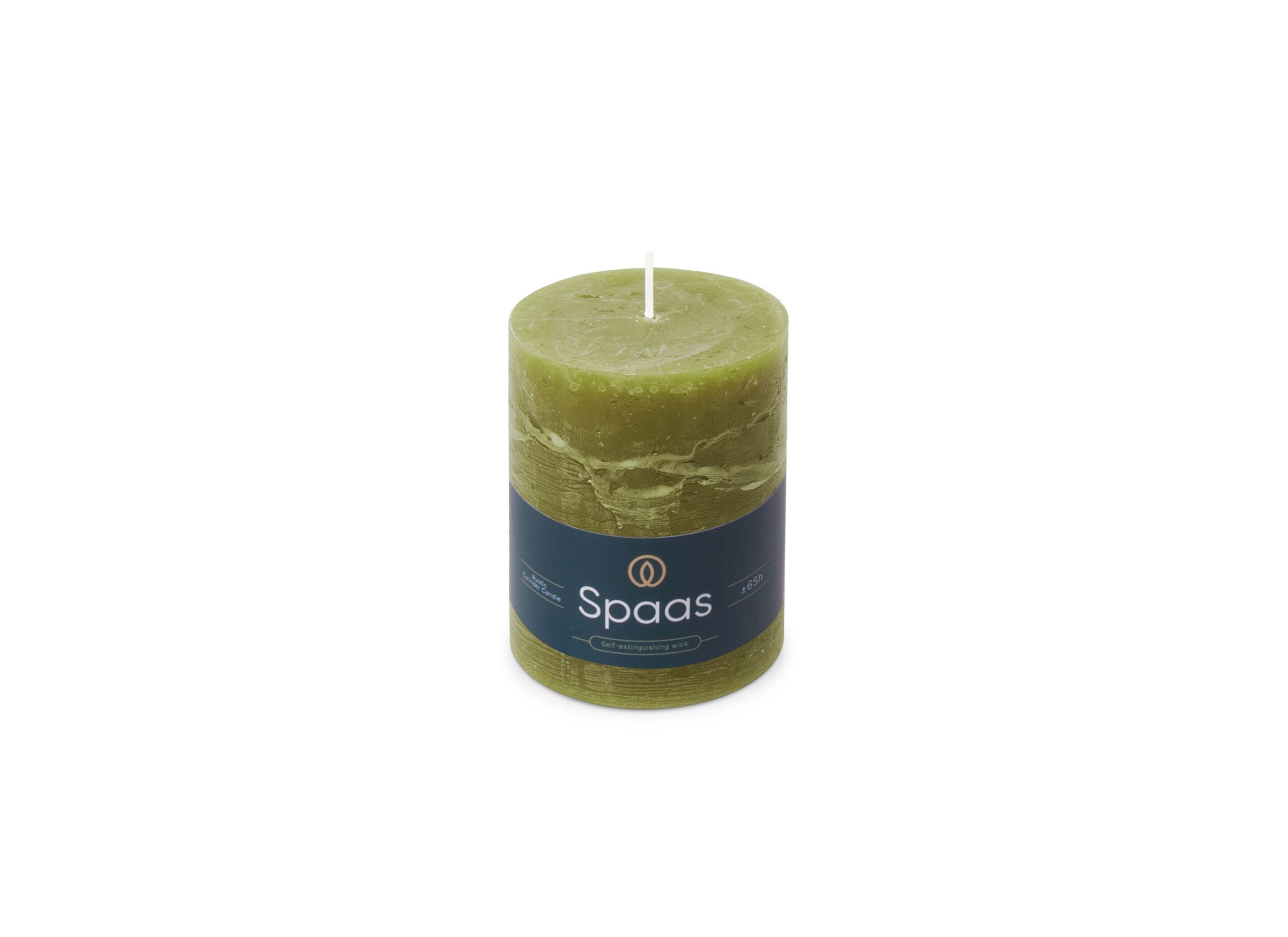 Kaars Cilinder Rustiek olijfgroen - Bougie Cylindre Rustique vert olive