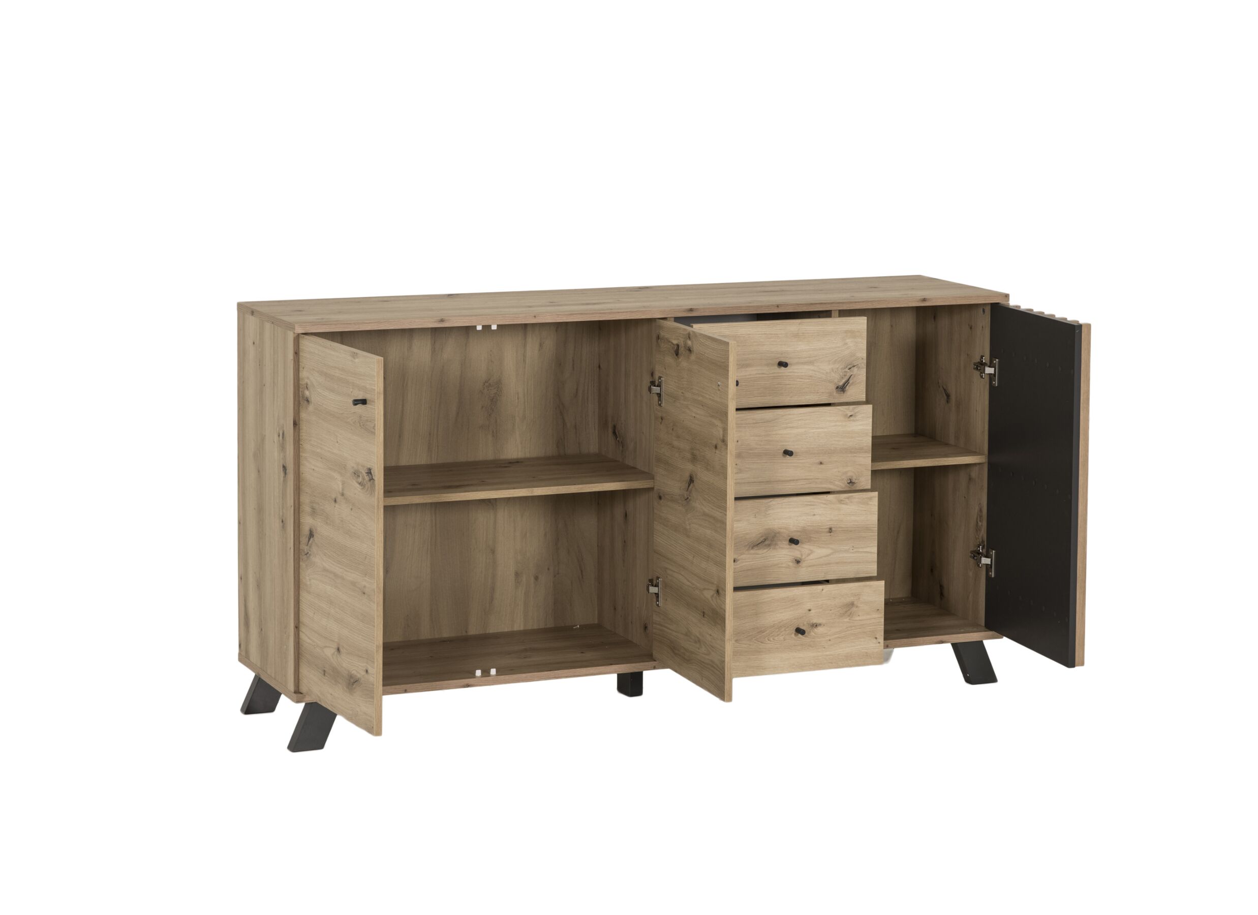 Disposition - Buffet Medan 165cm - décor - chêne artisanal