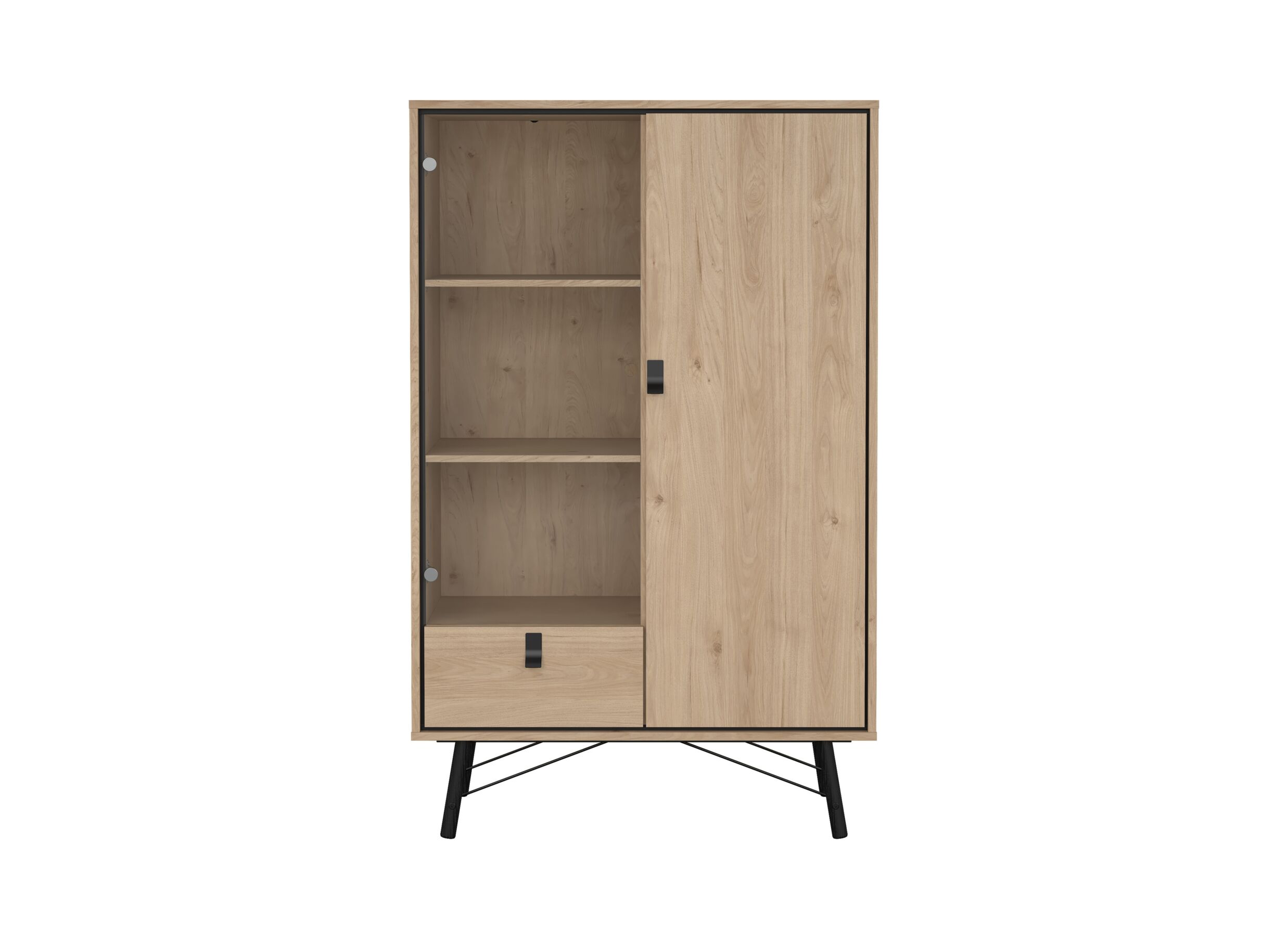 Aperçu - Vitrine Ry 102cm - décor - marron & noir