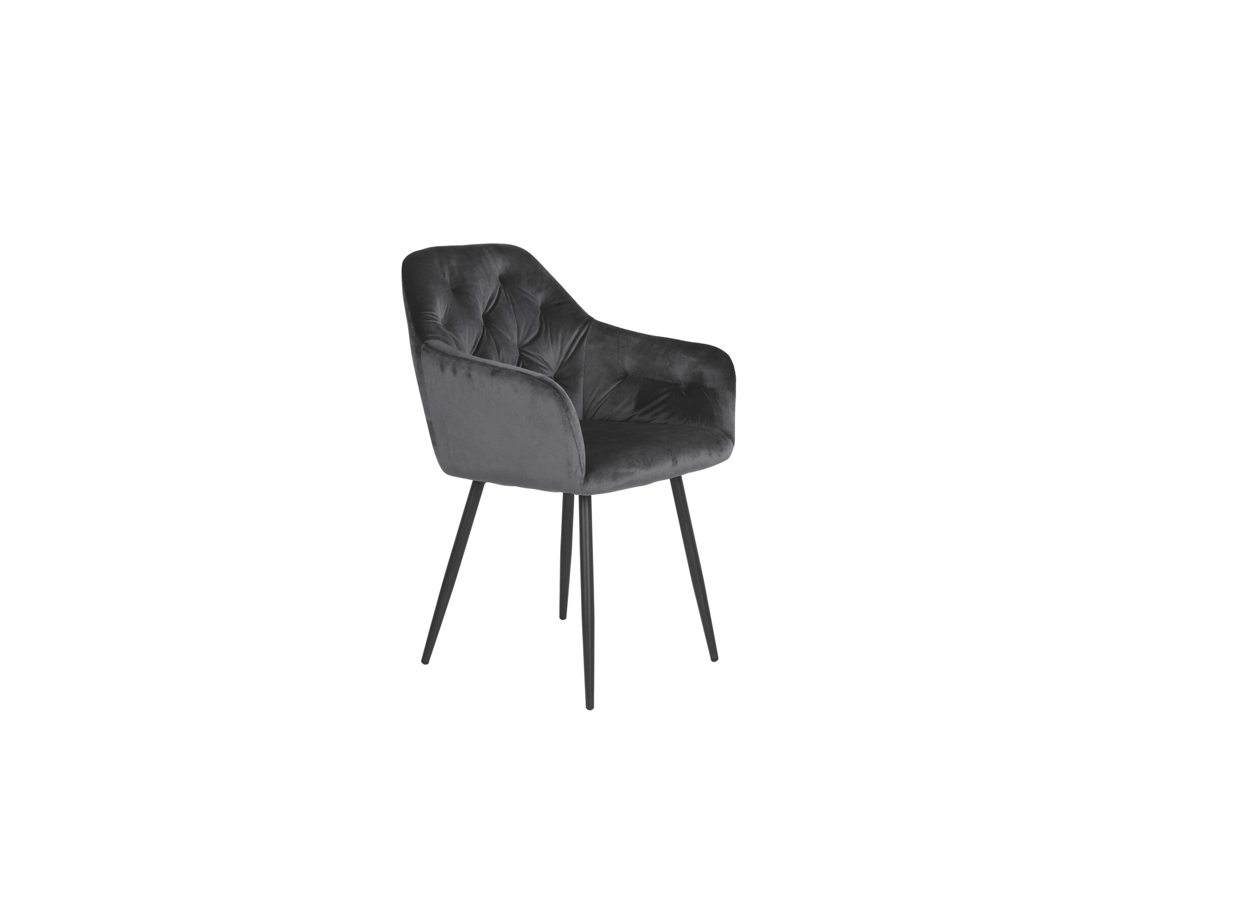 Stoel 58x60x82cm - polyestervezel - grijs