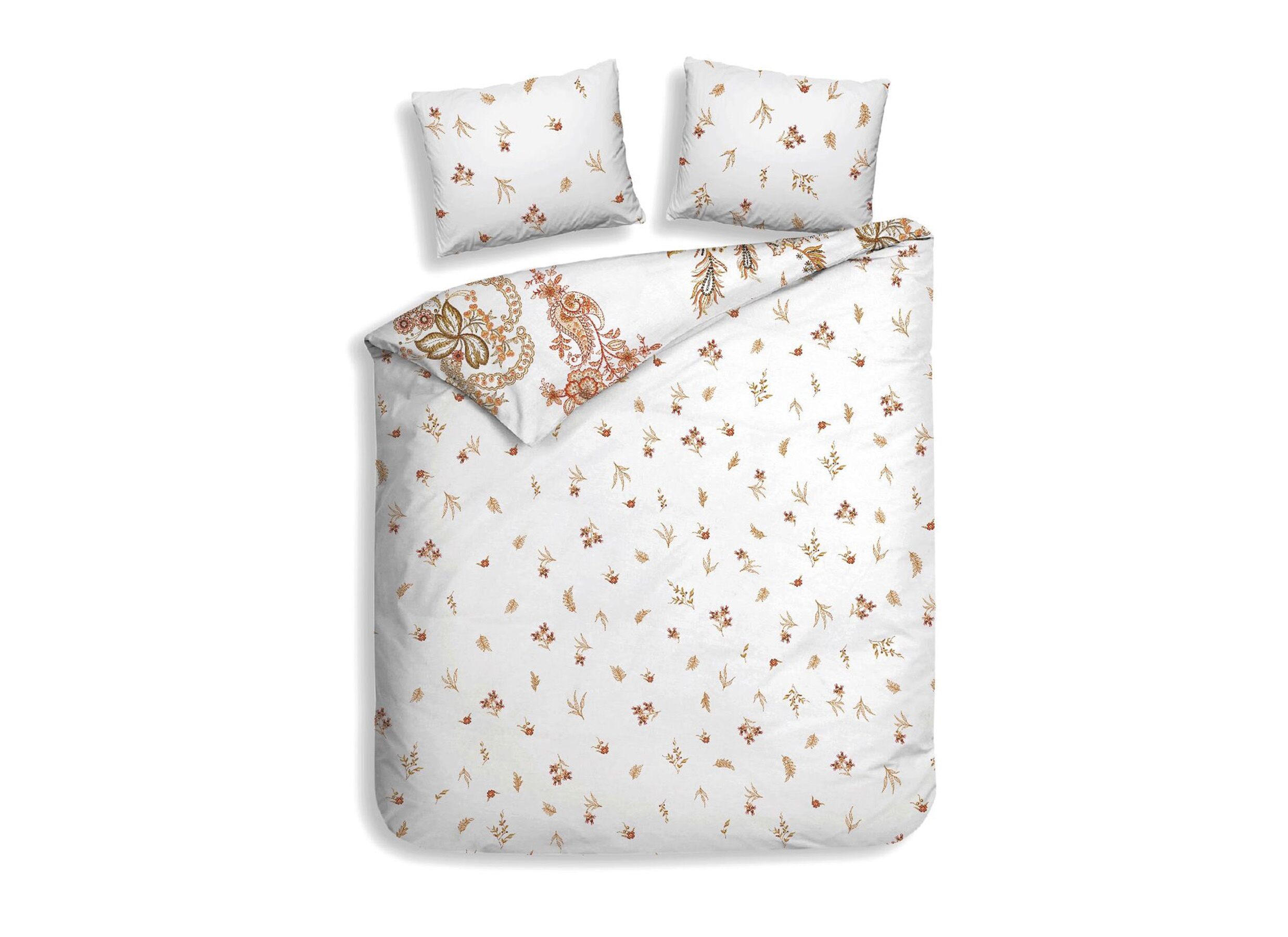 Aperçu - Housse de couette Heckettlane Ceyda 240x220cm - satin de coton - blanc