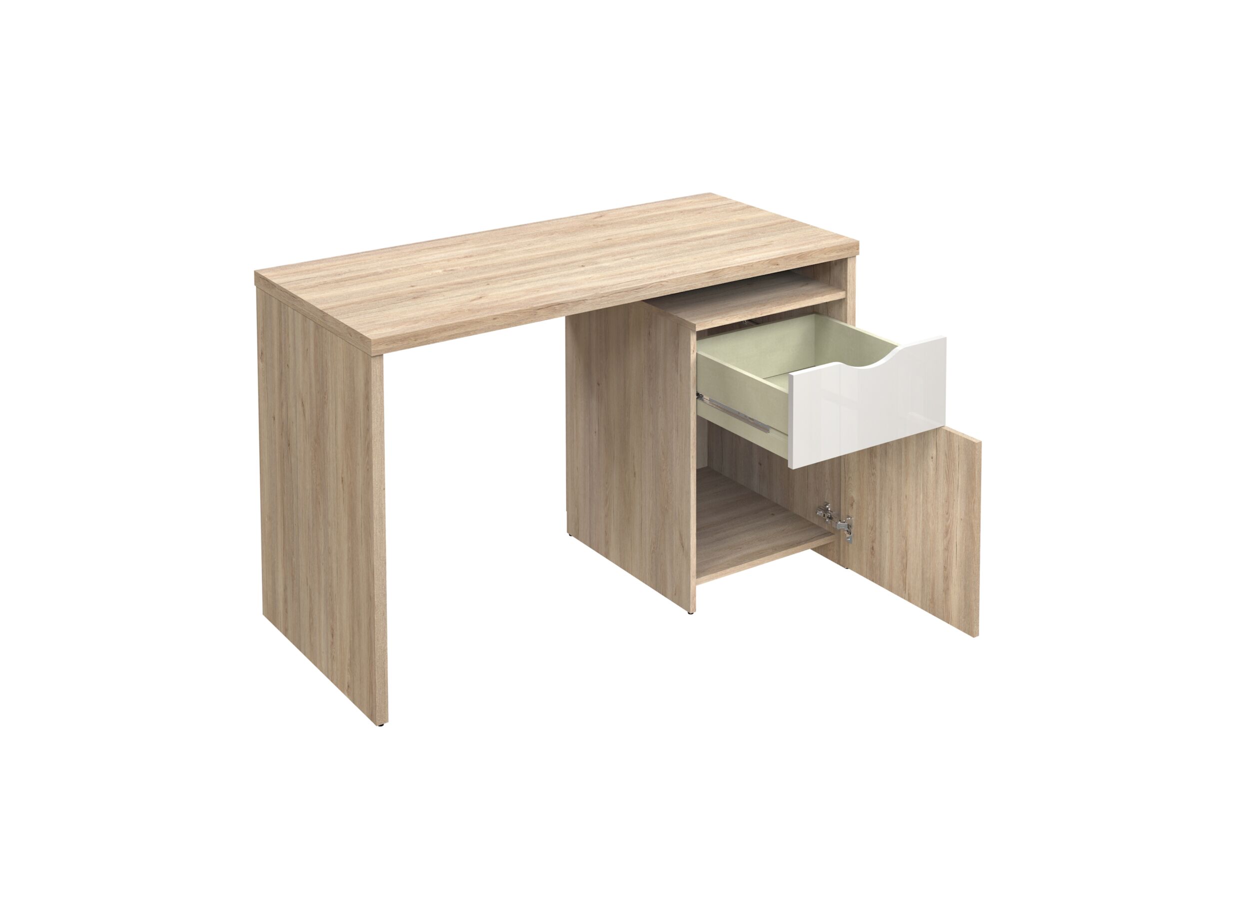 Bureau Tempo 120x55cm - décor - marron & blanc