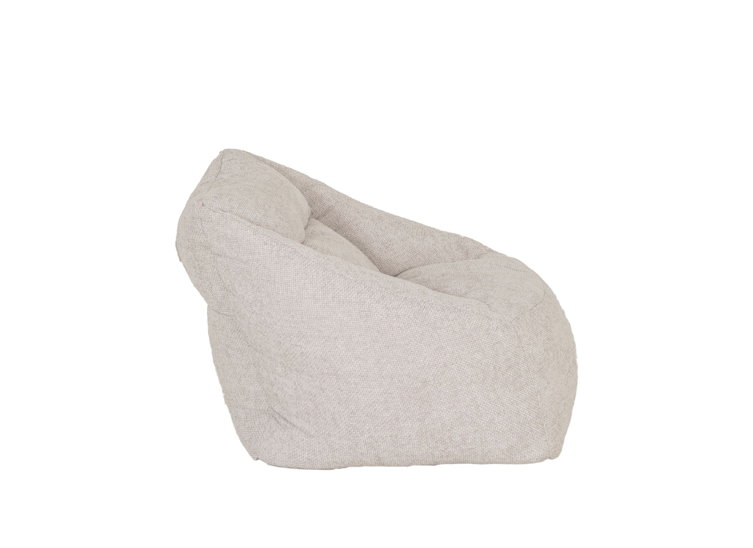 Overzichtsfoto - Zitzak Noodle 94x82x67cm - stof - beige