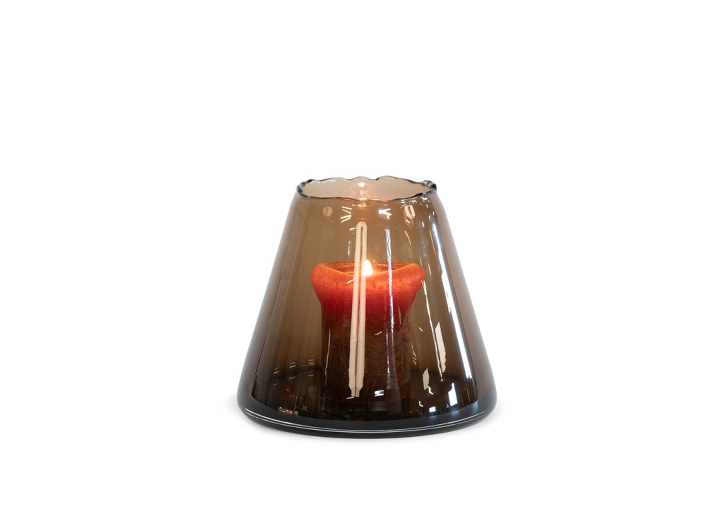 Hoofdfoto - Vaas H33cm - glas - mocha