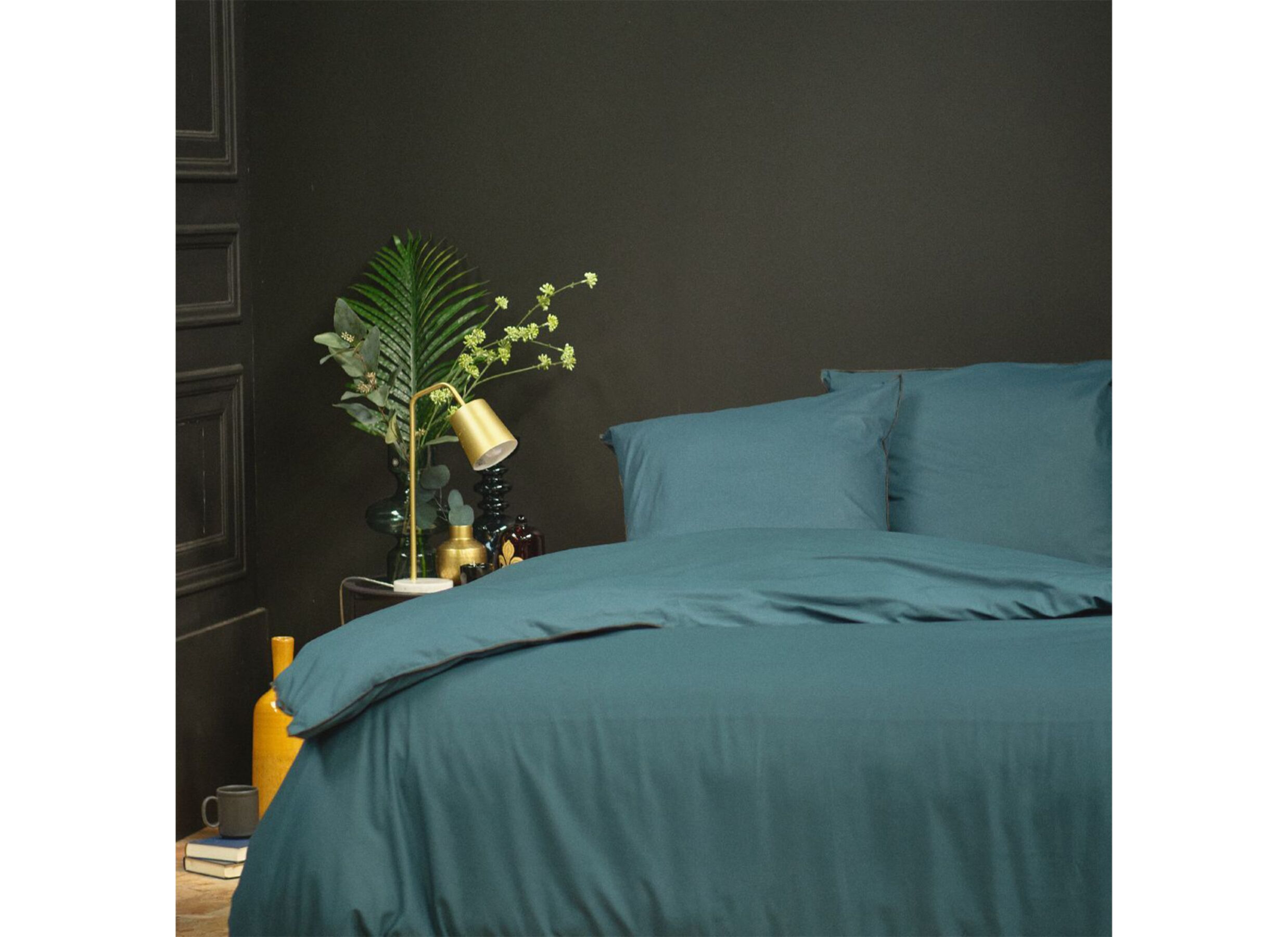 Foto ambiance - Housse de couette Plaza Cozy 260x240cm - coton - turquoise