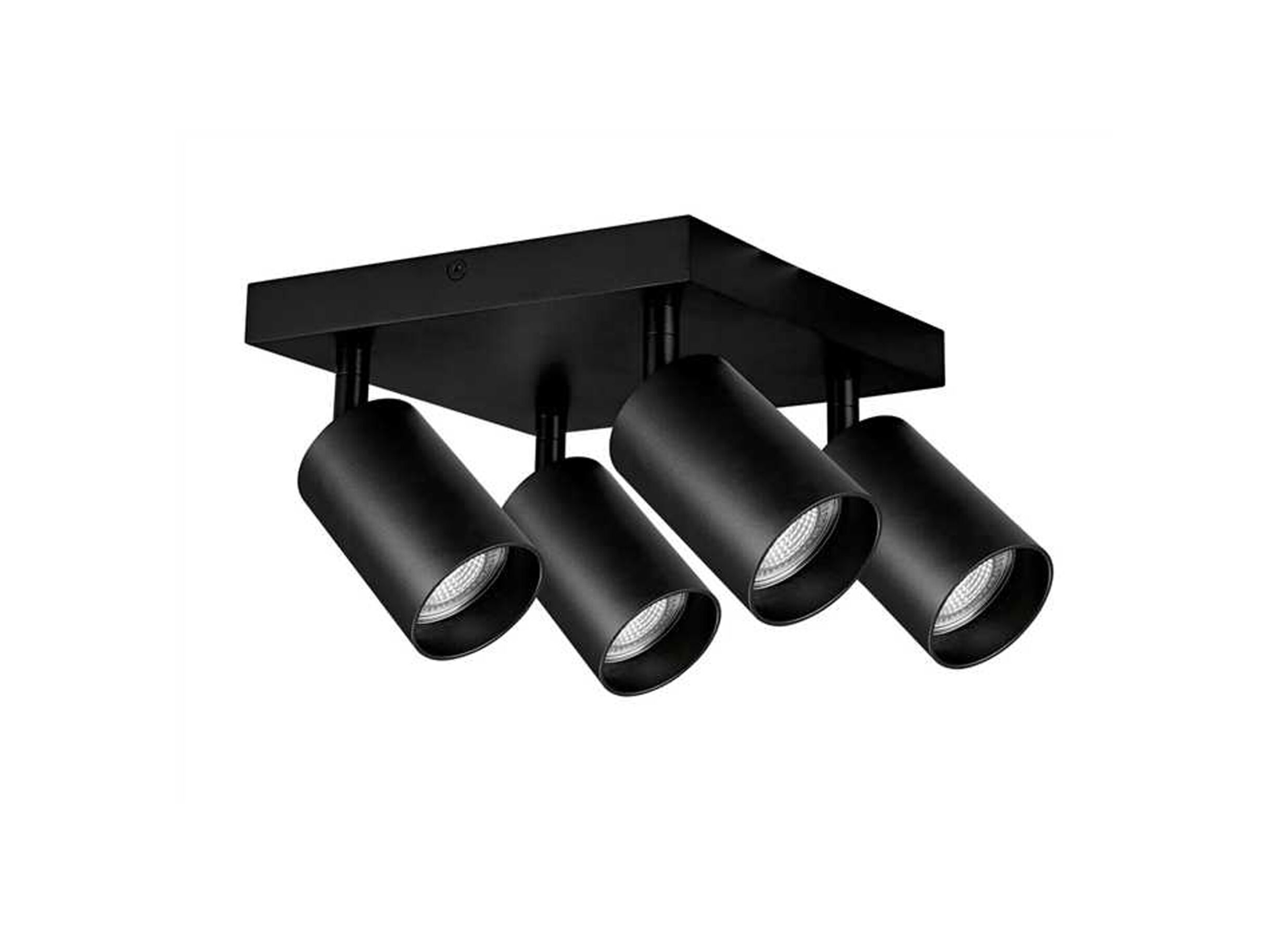 Opbouwspot 4xGU10 - aluminium - zwart - Spot 4xGU10 - aluminium - noir