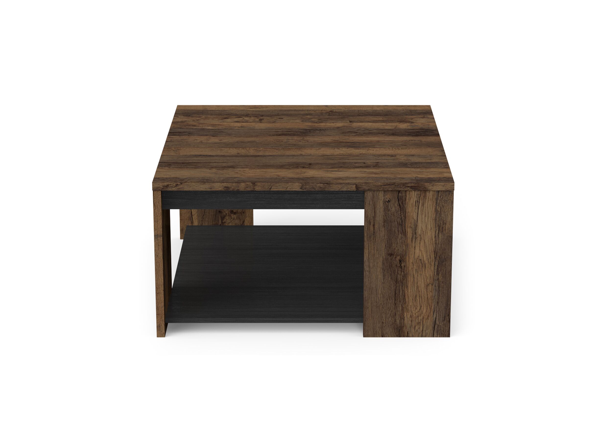 Aperçu - Table basse Monaco carré brun avec rangement