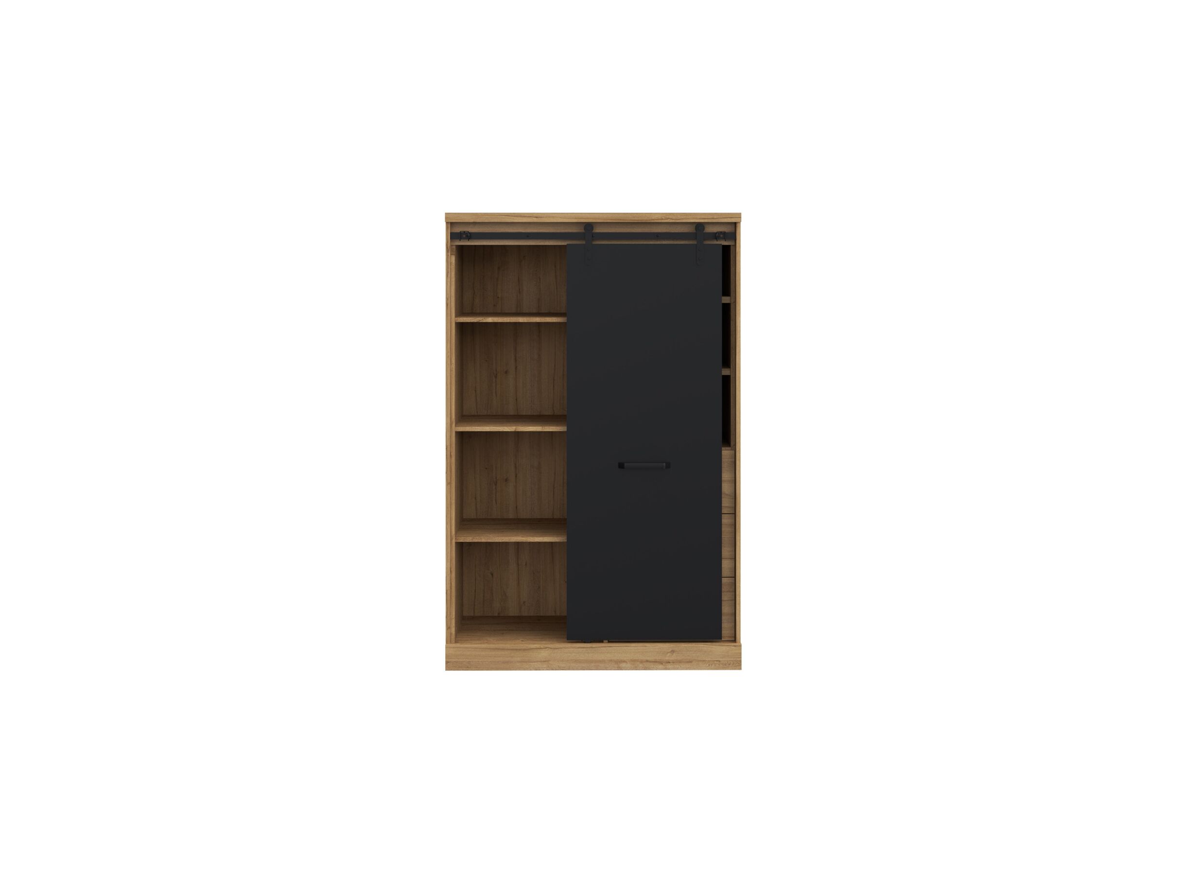 Buffetkast Kaszimiro 103cm - decor - waterford eik/zwart