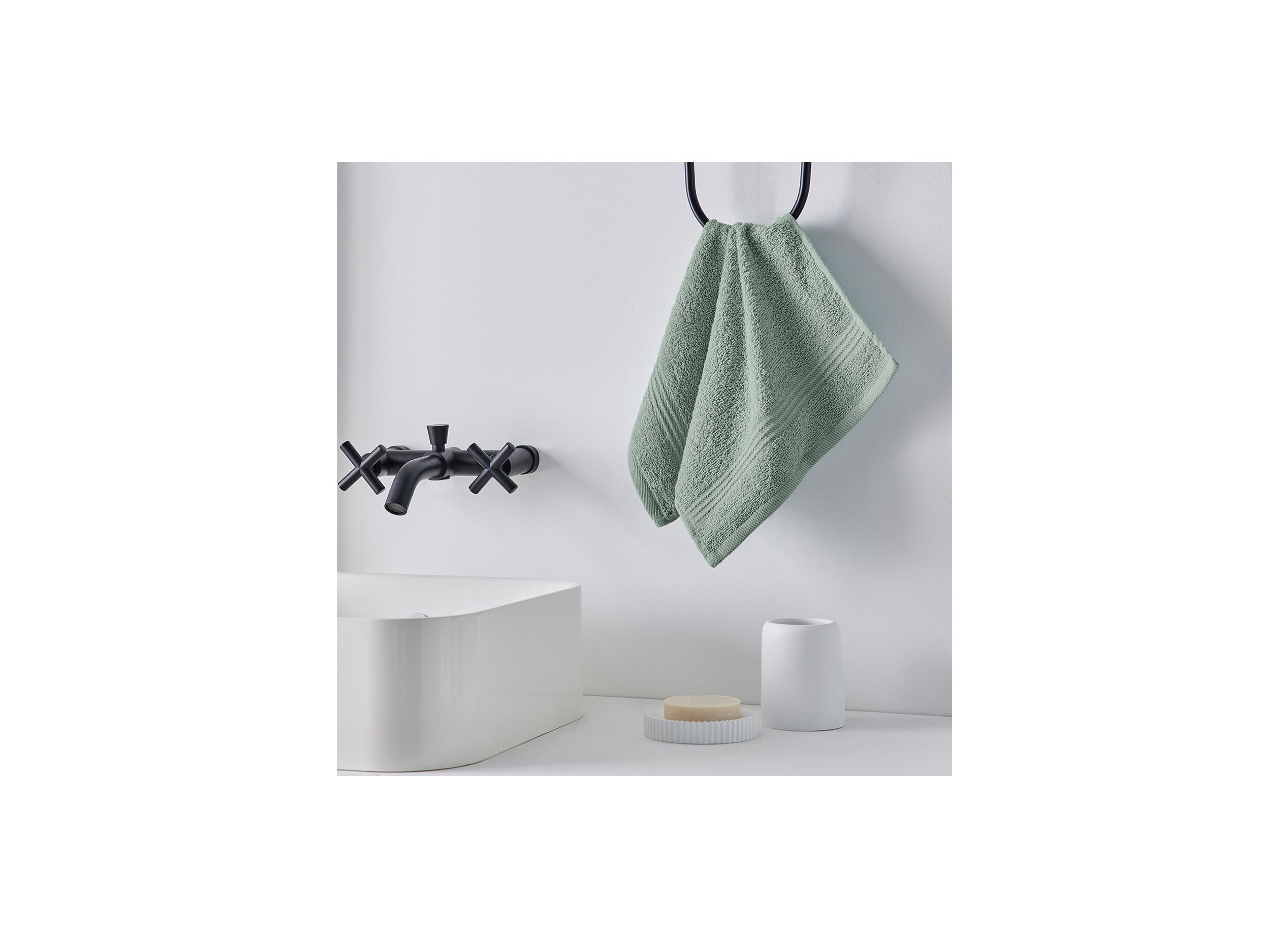 Serviette de bain Essential 30x50cm celadon - Serviette de bain Essential 30x50cm celadon