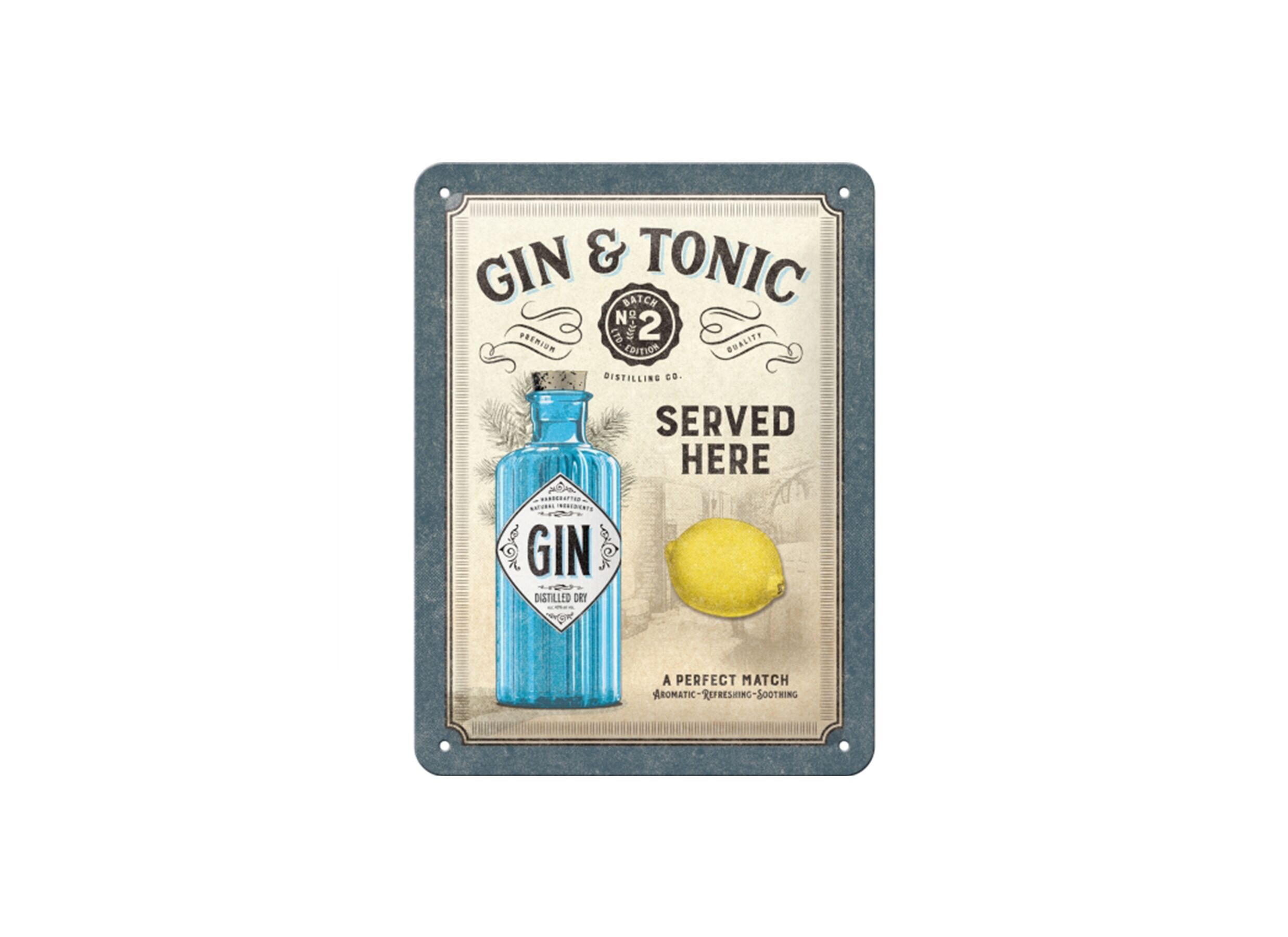Plakkaat 15x20cm Gin Tonic