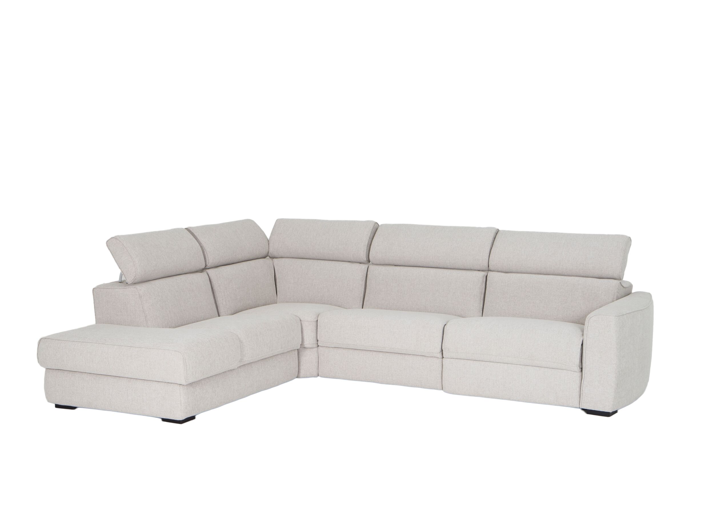 Overzichtsfoto - Hoeksalon Dreamer 305x260cm - stof - wit met relax