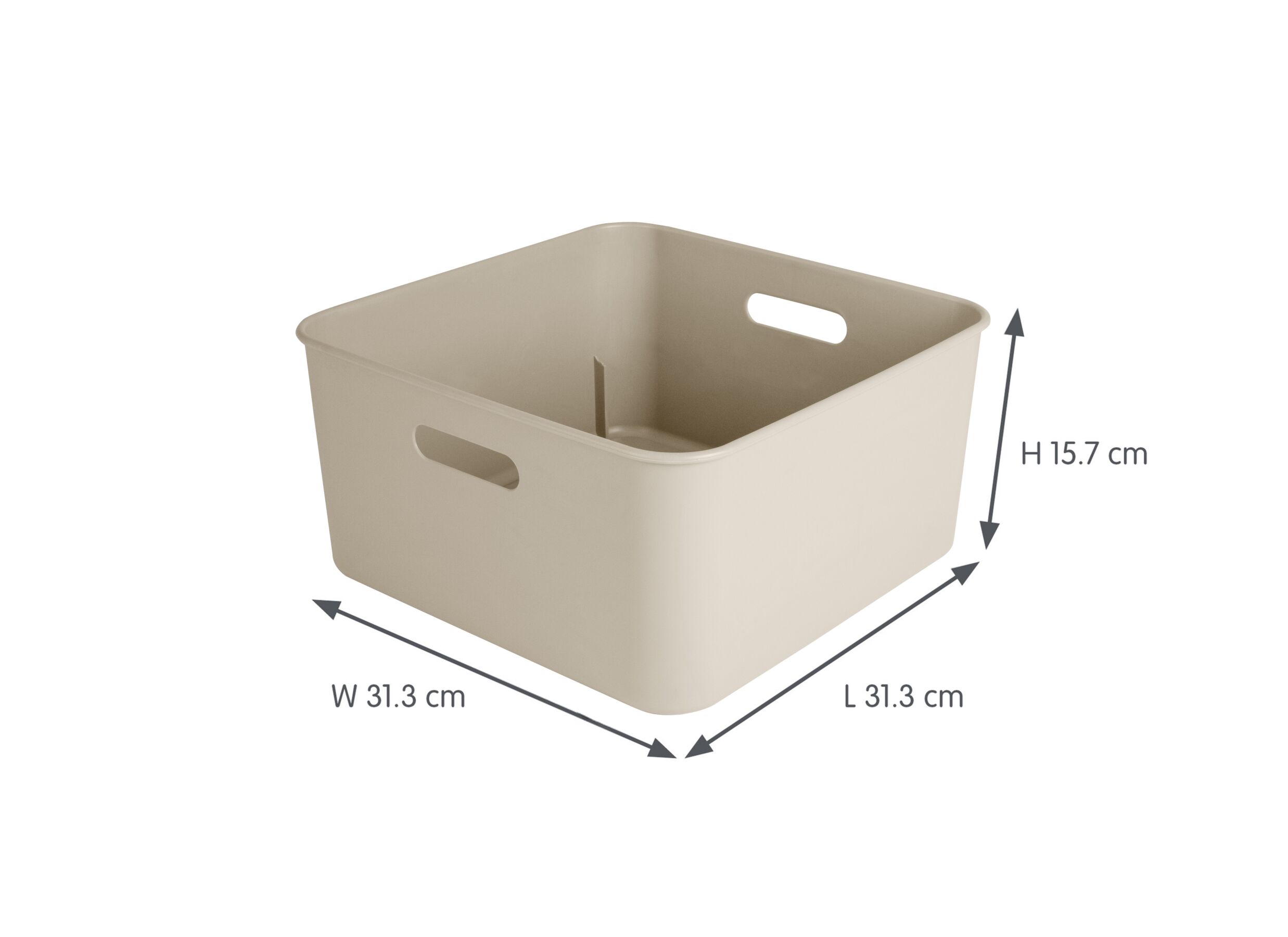 Afmetingen - Opbergbox Sigma Home Cube 12,5L - 31,3x31,3x15,7cm