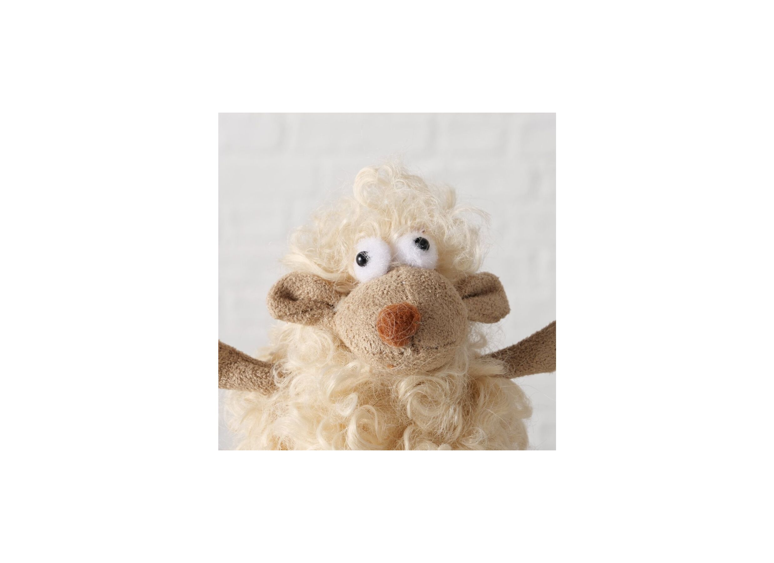 Detail - Figurine Mouton Hylda H15cm - polyester - brun