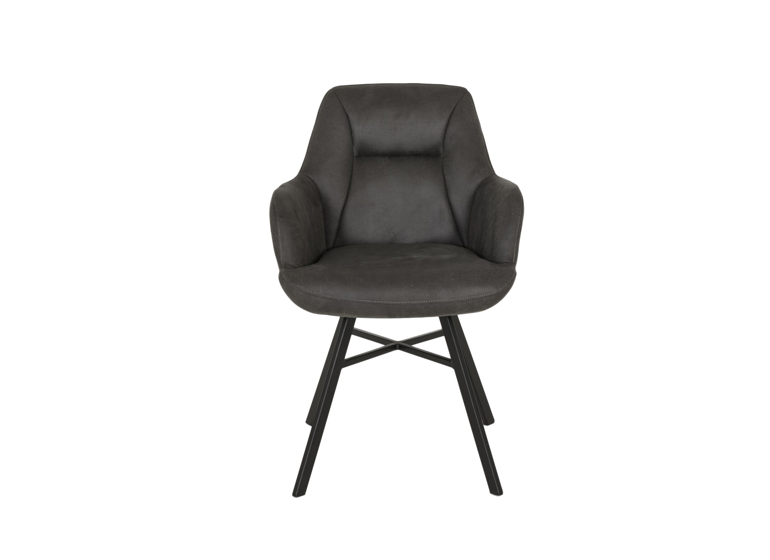 Chaise Nelson 58x63x85cm - microfibre - anthracite