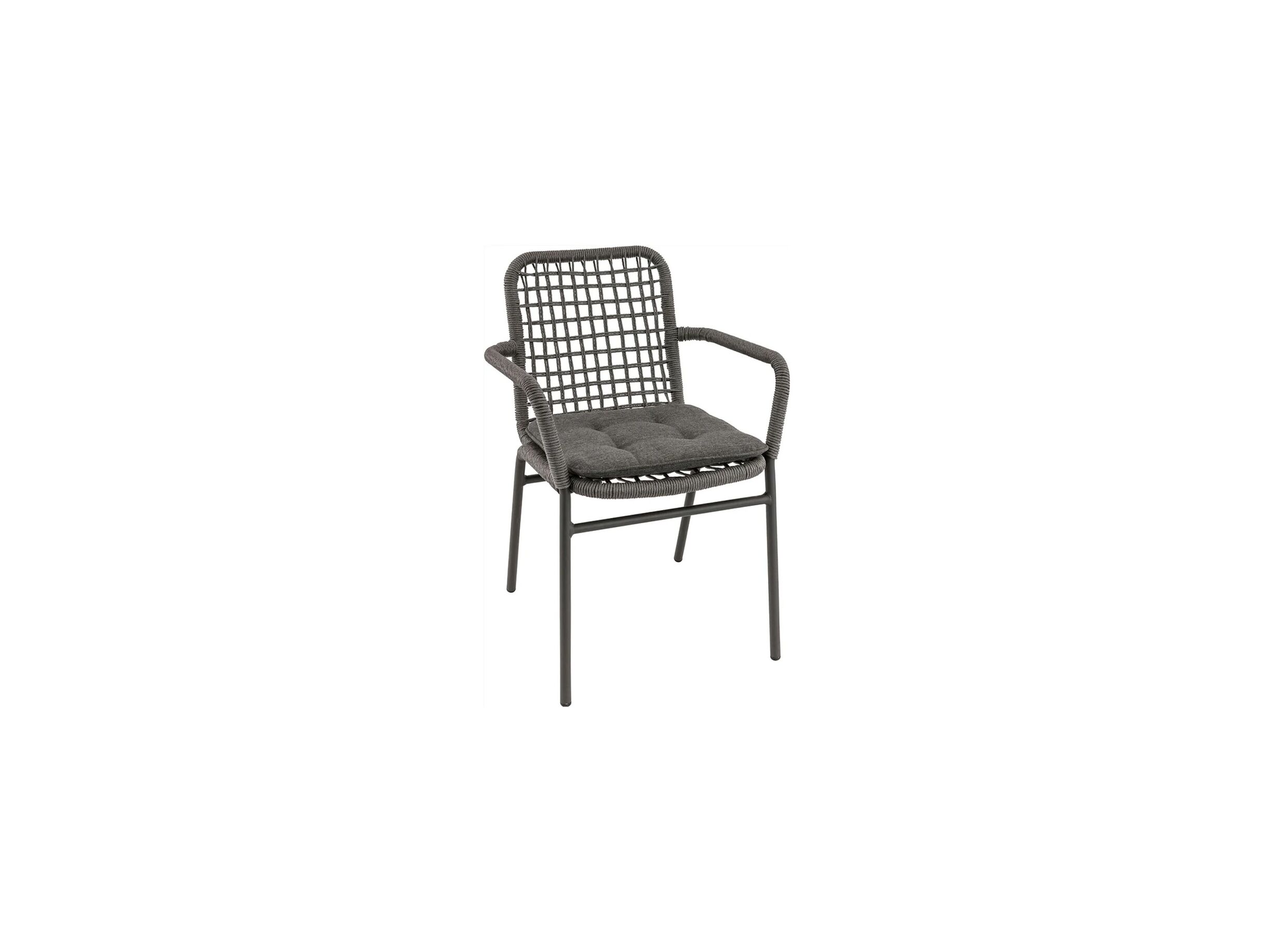 Chaise de jardin Hopi 55x61x81cm - artificial rattan - anthracite