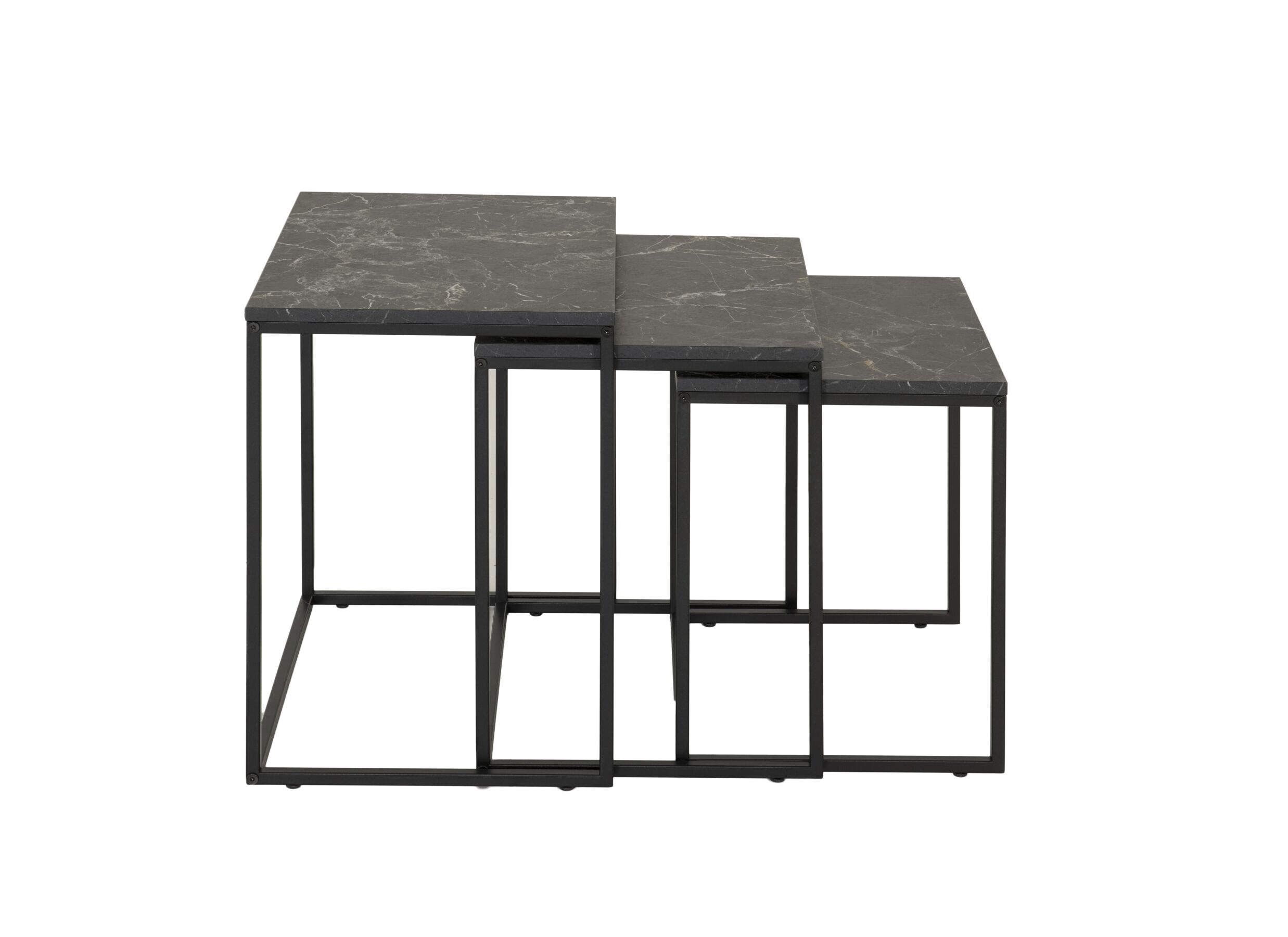 Table d'appoint Victoria noir lot de 3
