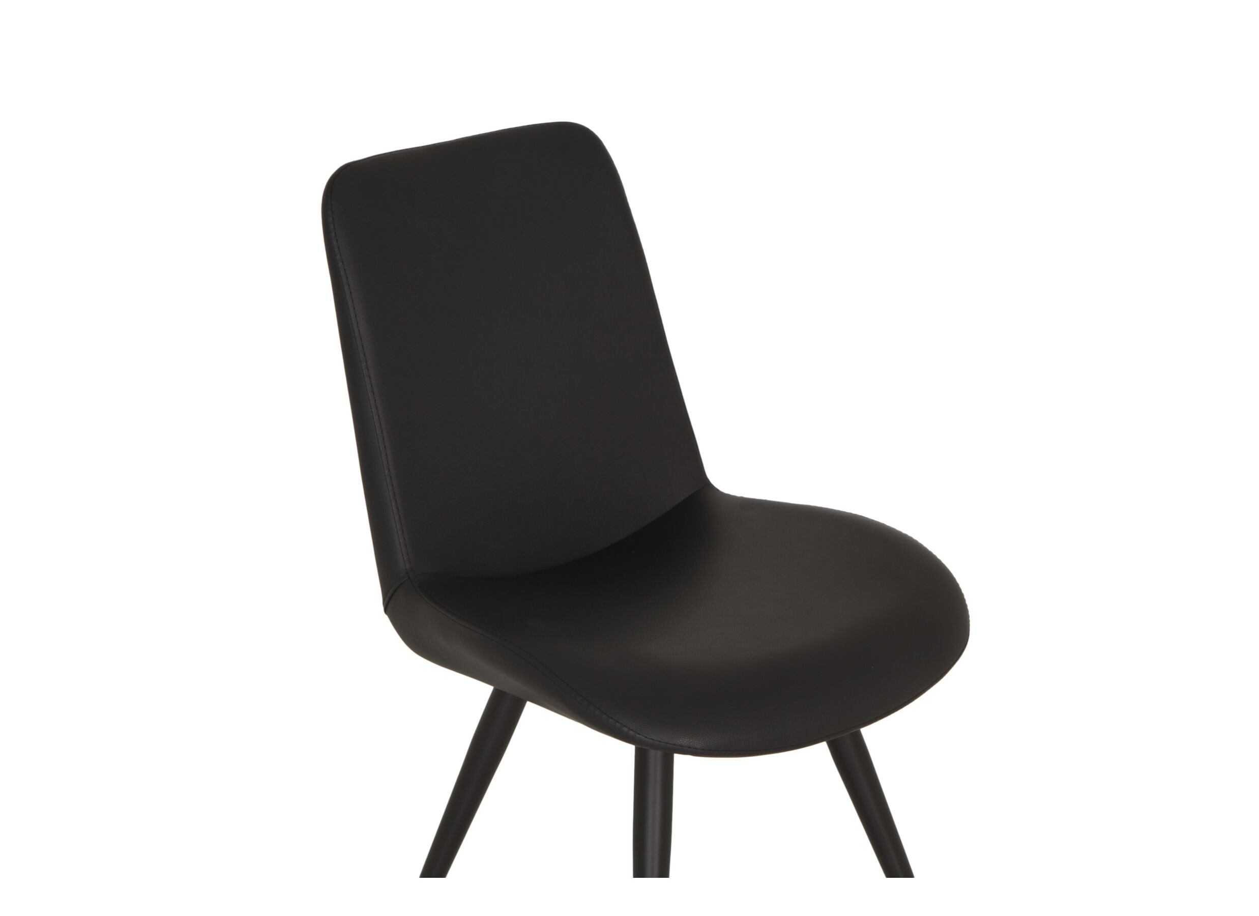 Detail - Chaise Yack 49x63x87,5cm - similicuir/acier - noir