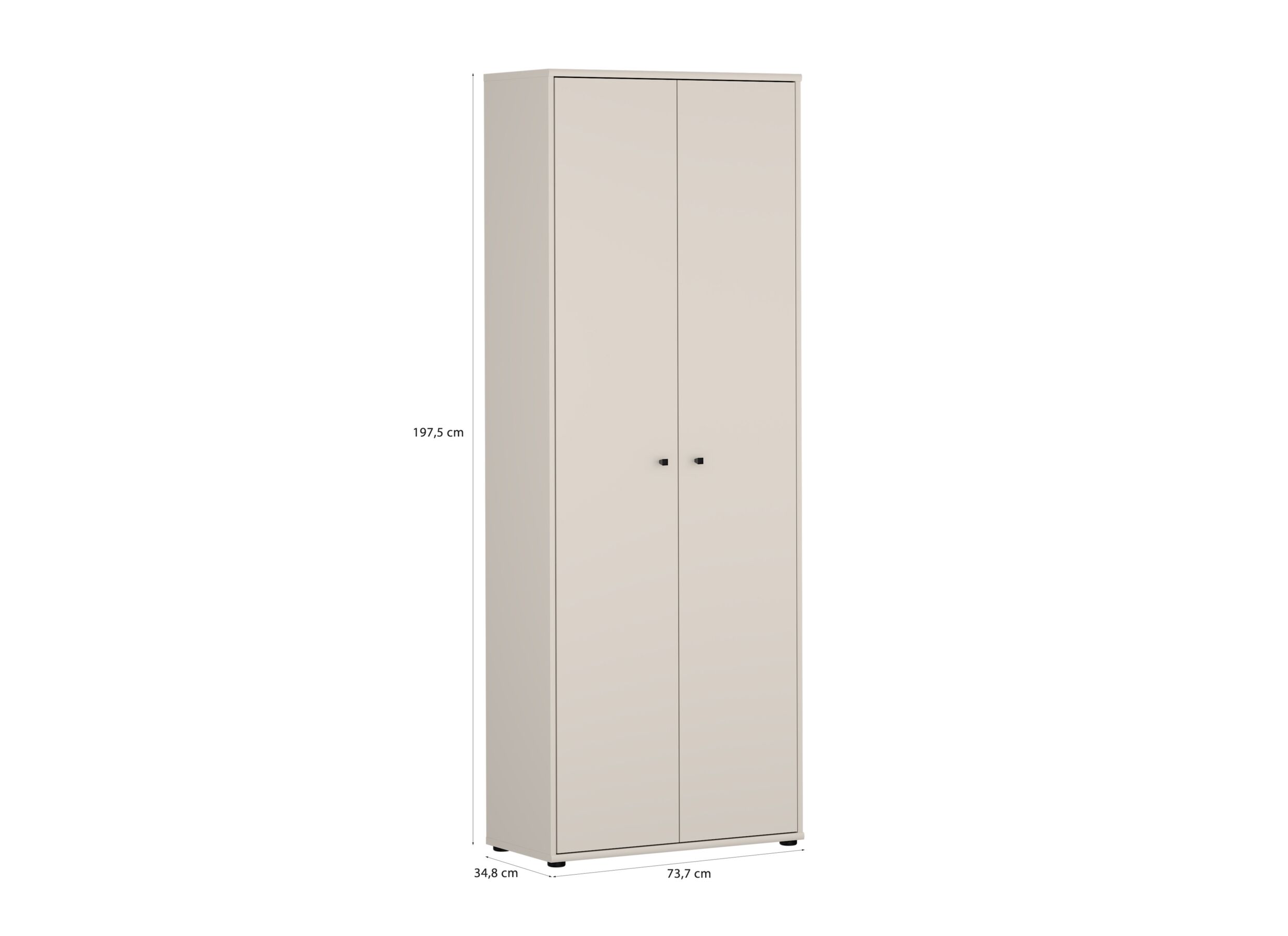 Afmetingen - Opbergkast Topic 74cm - decor - cashmere