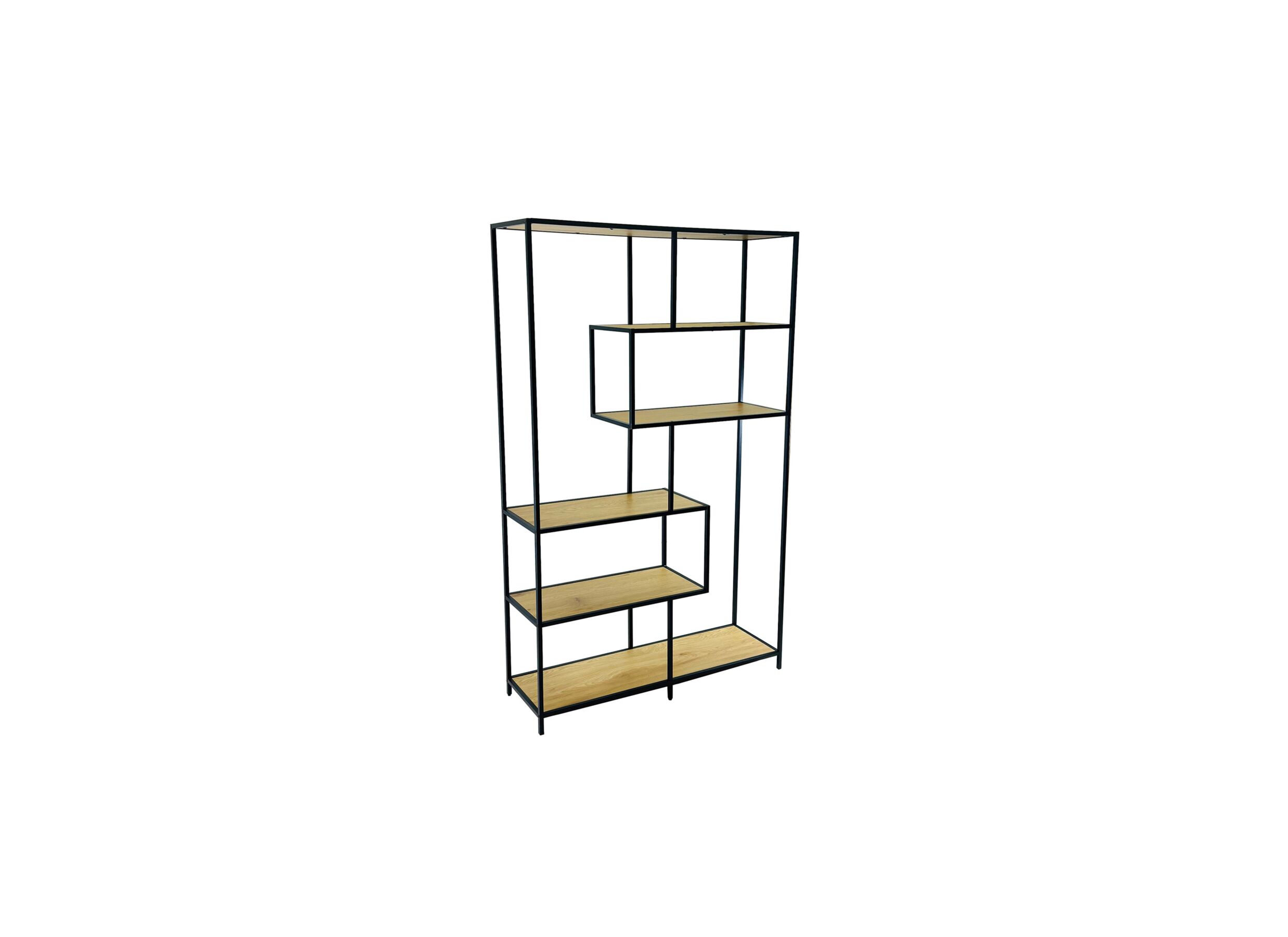 Opbergrek Tower 114x30x185cm - melamine metaal - eik