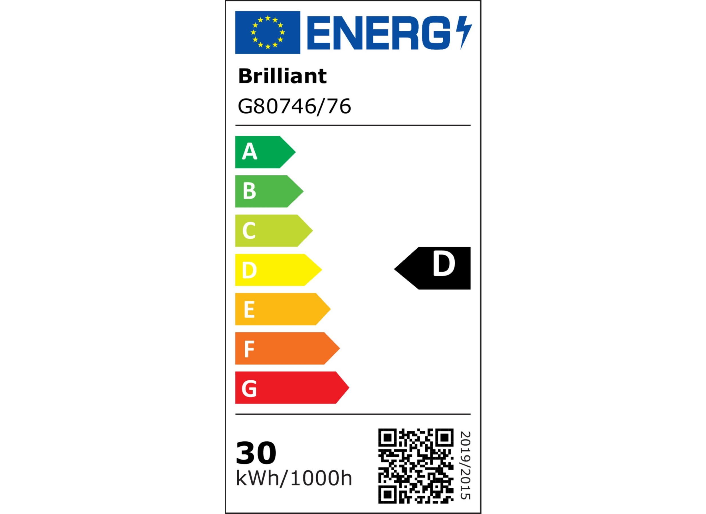 Label énergétique - Plafonnier Aydin 23x17cm - aluminium/plastique - noir