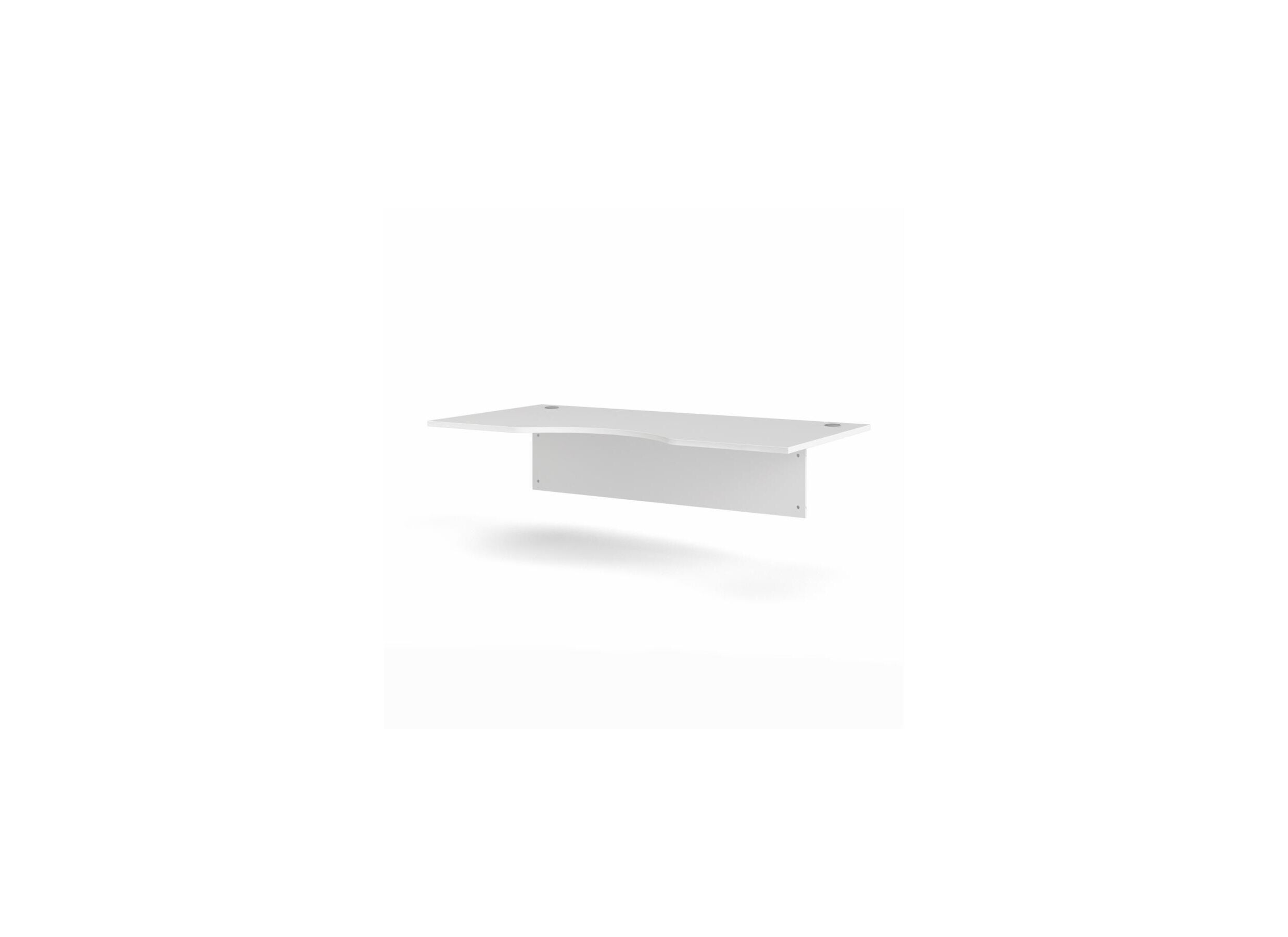 Bureau Prima 180x90x66cm - melamine & metaal - wit in hoogte verstelbaar