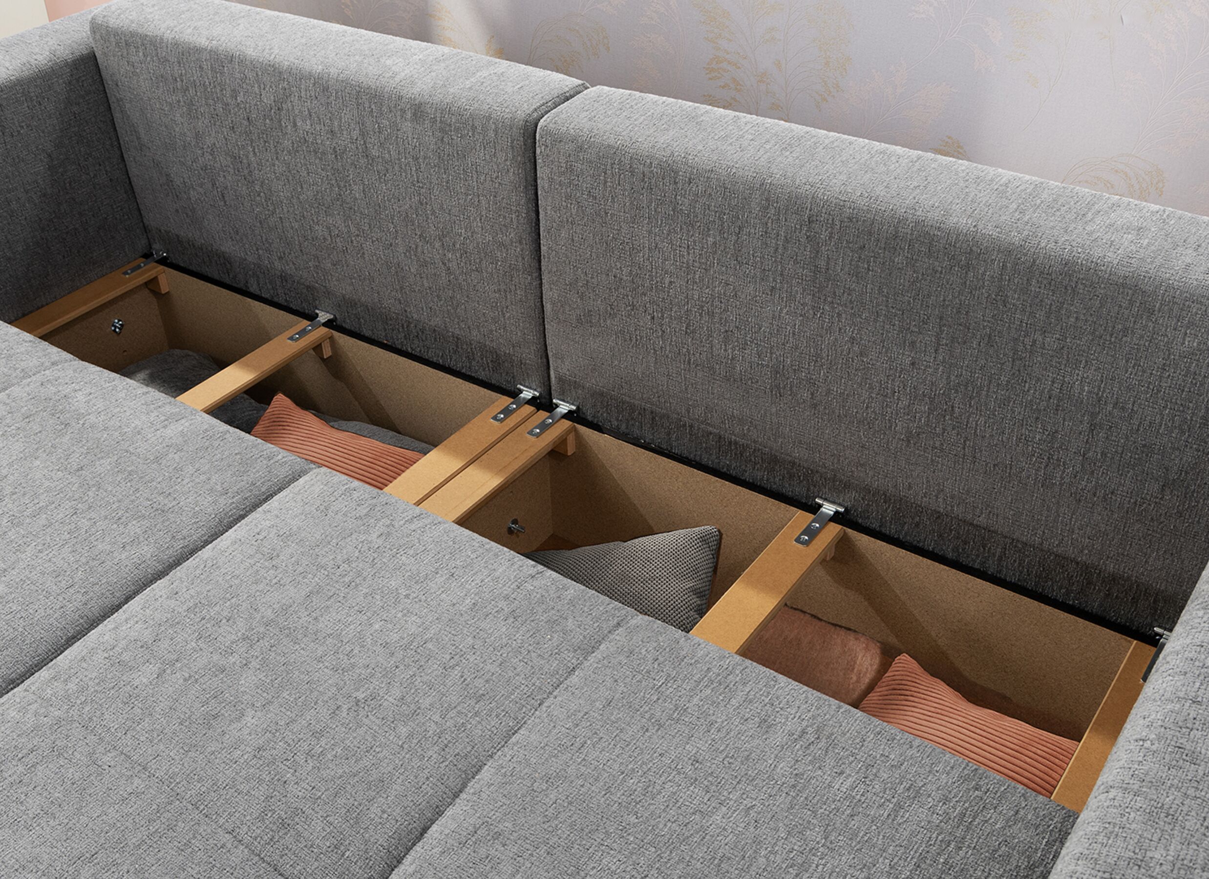 Sfeerfoto - Zetel Relax Bigsofa 4-zit - stof - chenil middengrijs