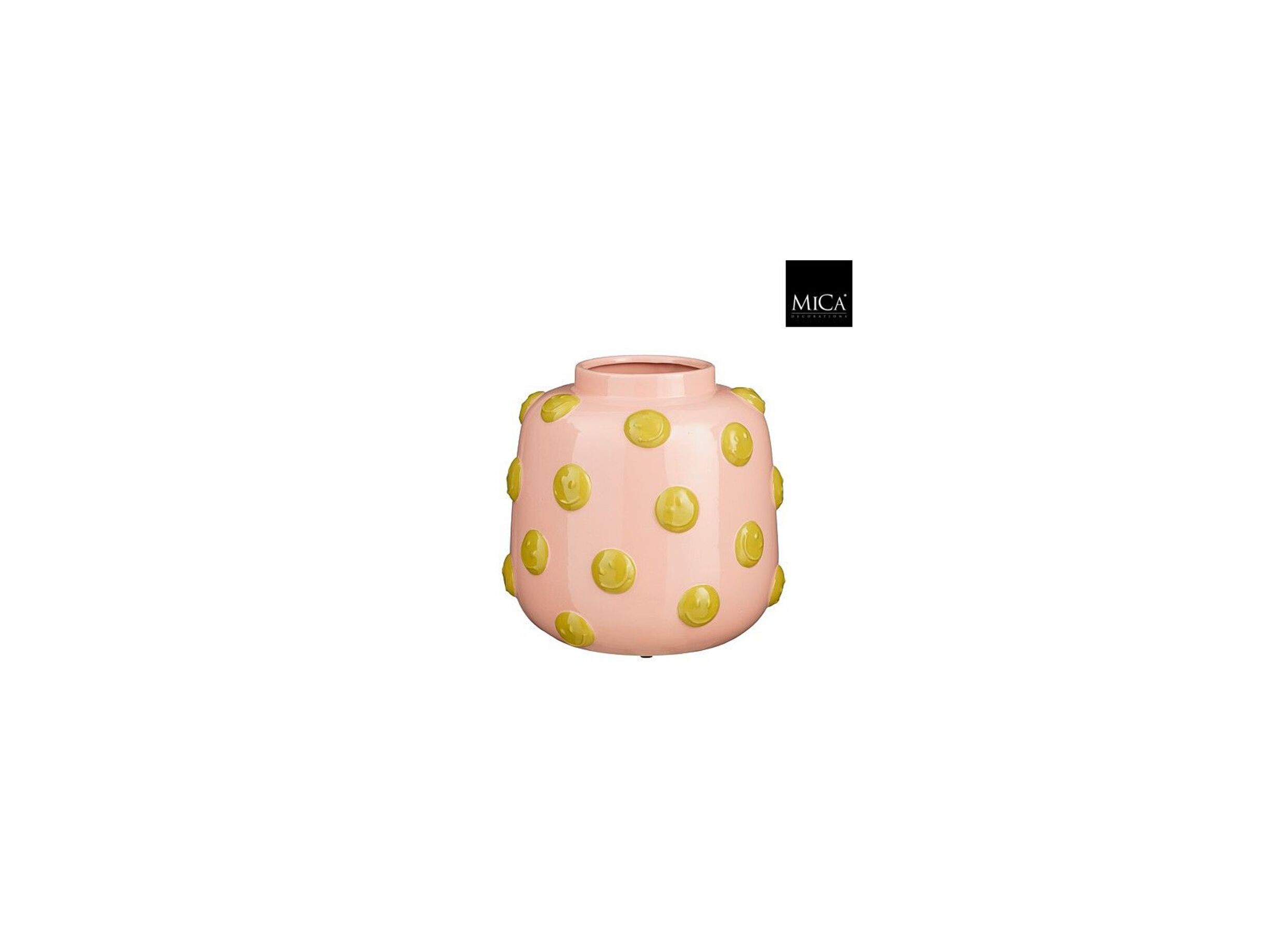Plus Important - Vase Smiley H28cm - céramique - rose clair