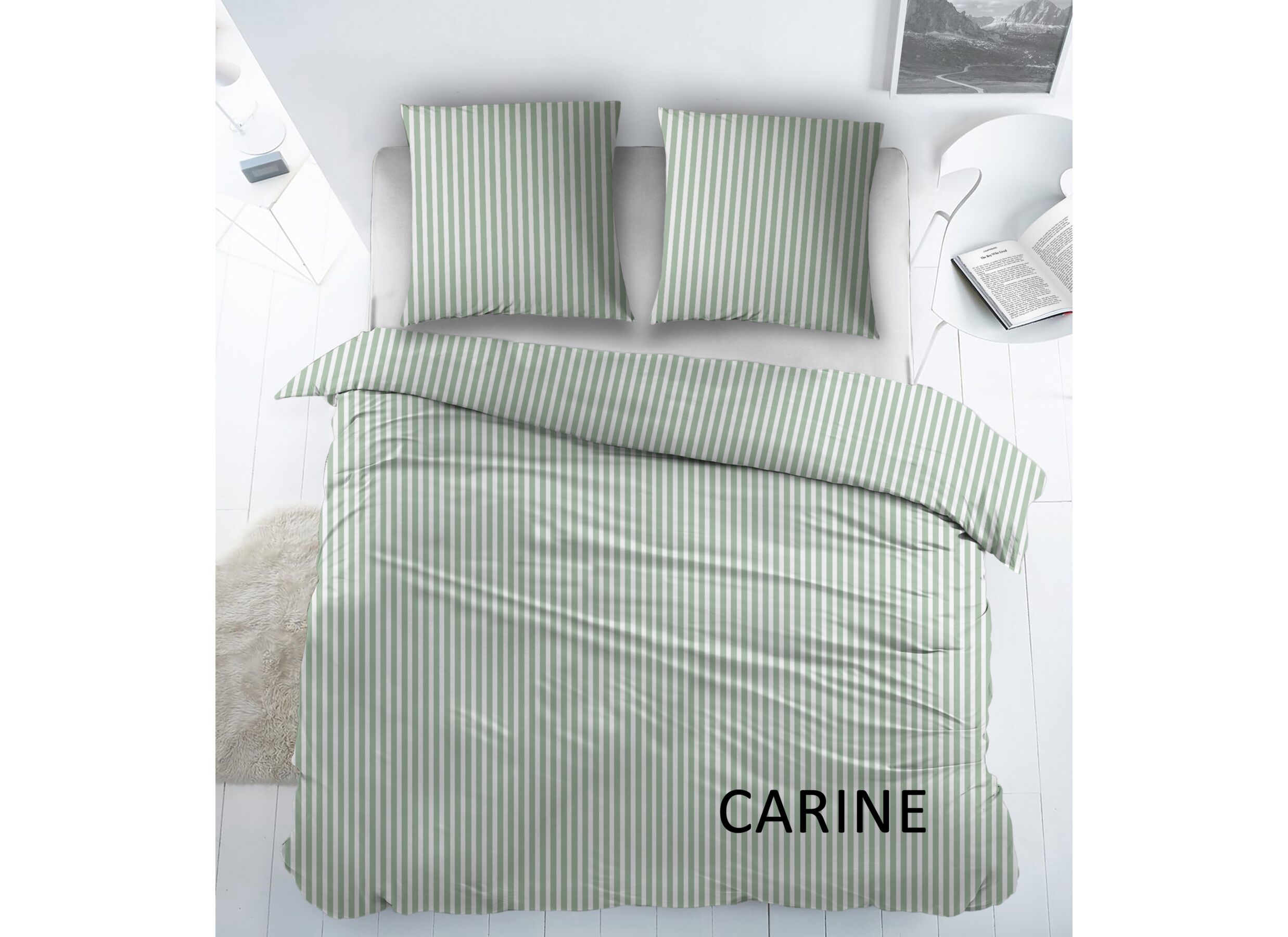 Plus Important - Housse de couette Carine 270x220cm - coton - vert