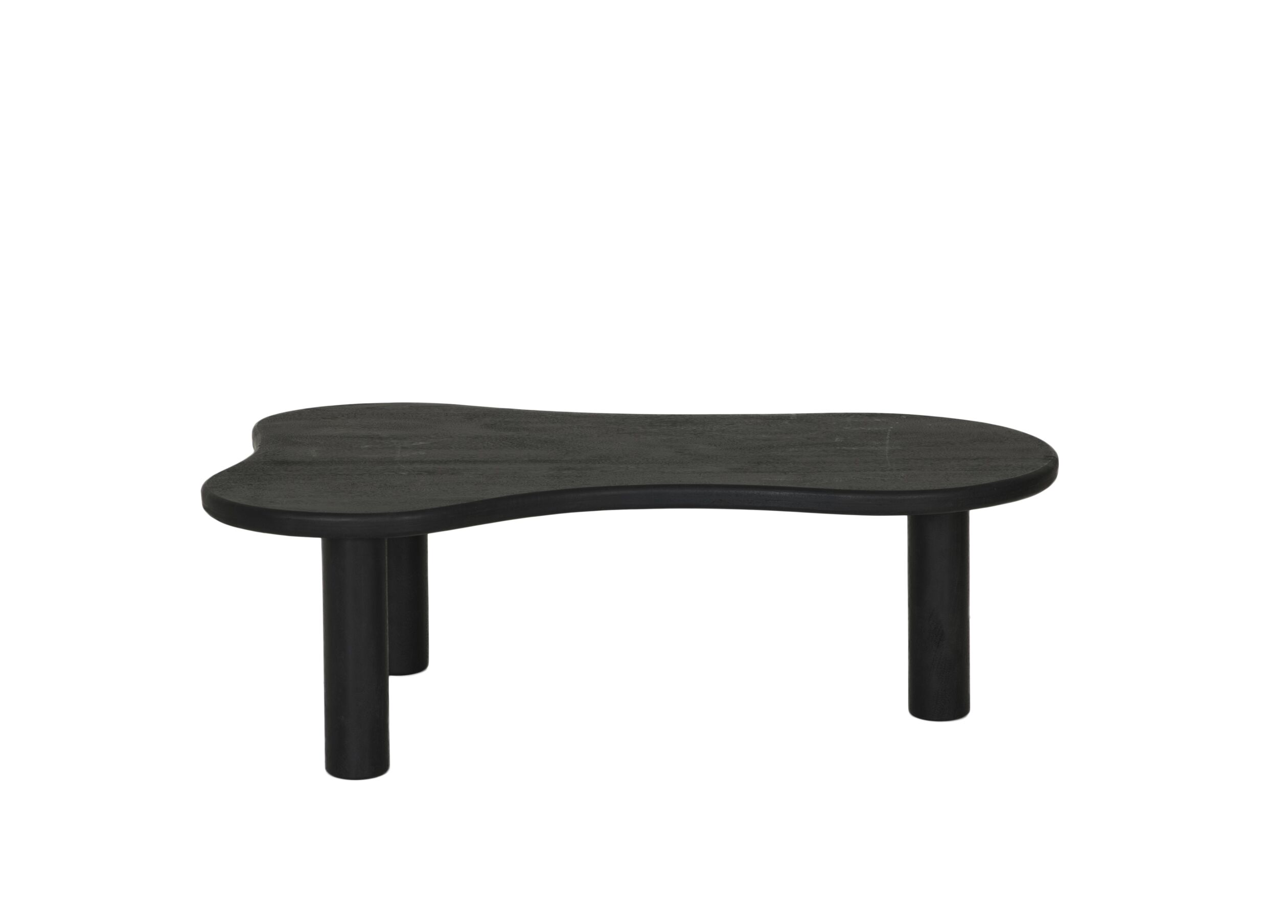 Table basse Yeo bois massif noir