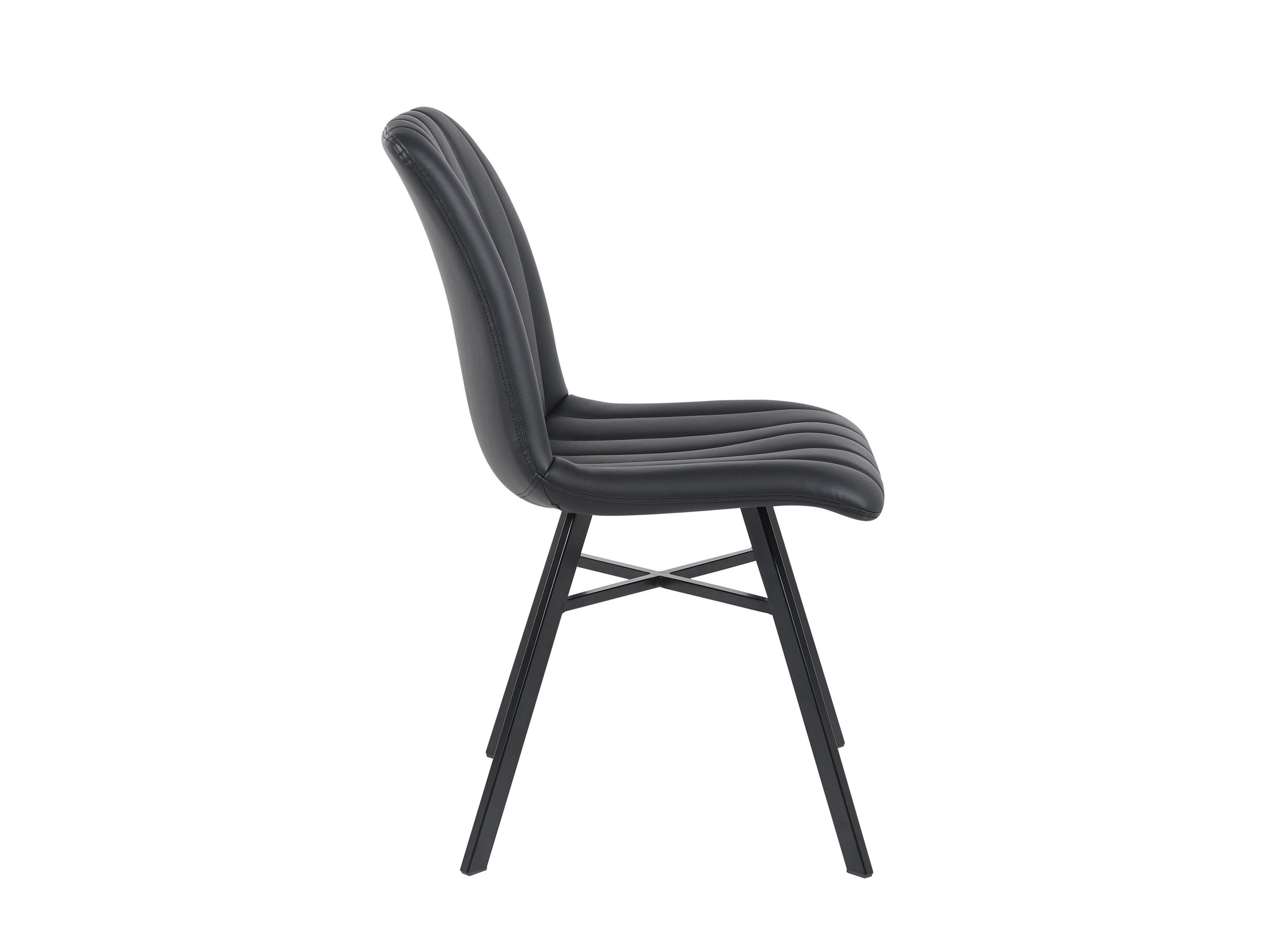 Aperçu - Chaise Gorgo 58x51x86cm - similicuir - noir